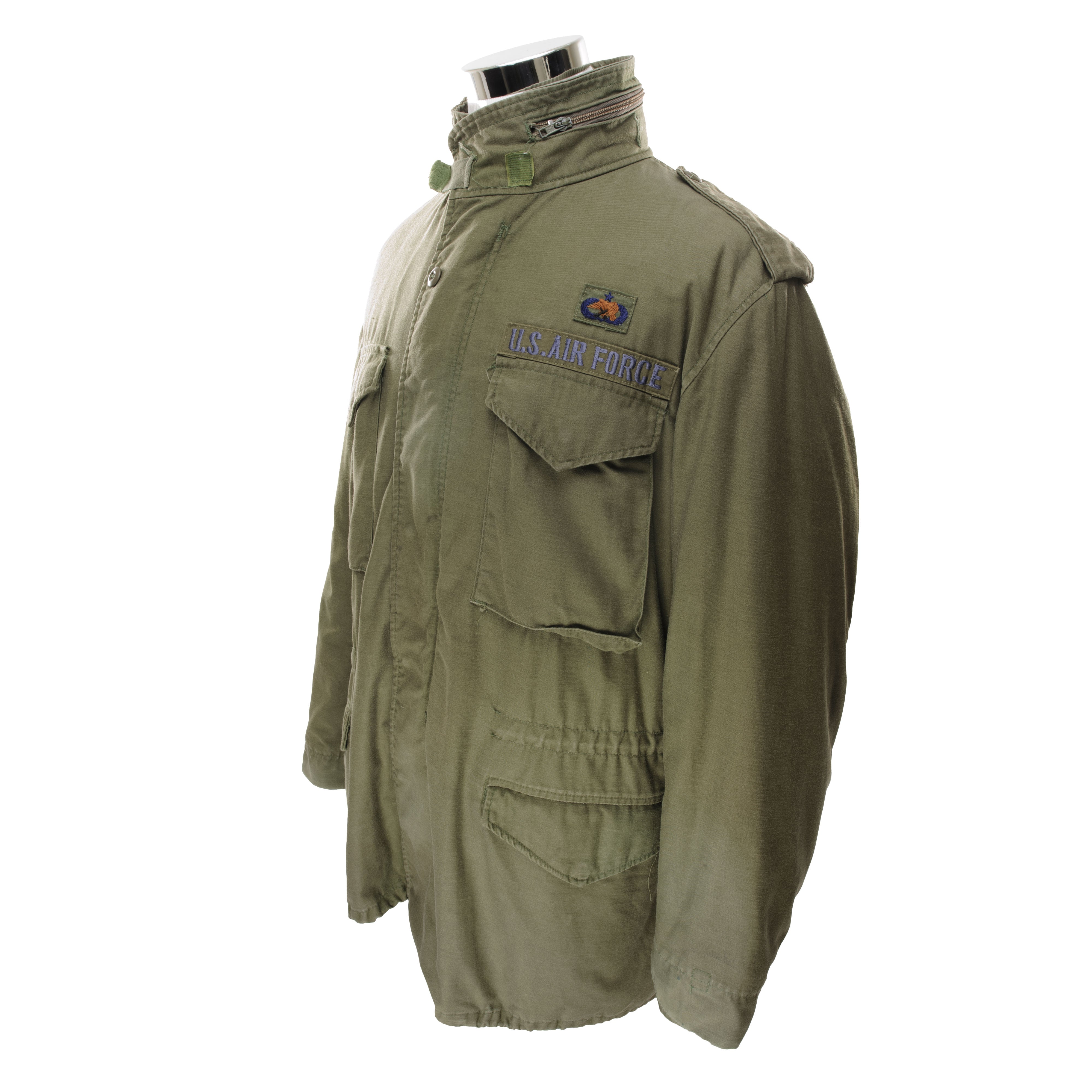 Vintage 1983 USAF Air Force Patched M65 Field Jacket - Size Large Long | Military Style Outerwear for Men | Perfect for Outdoor Adventures, Hunting & Casual Wear