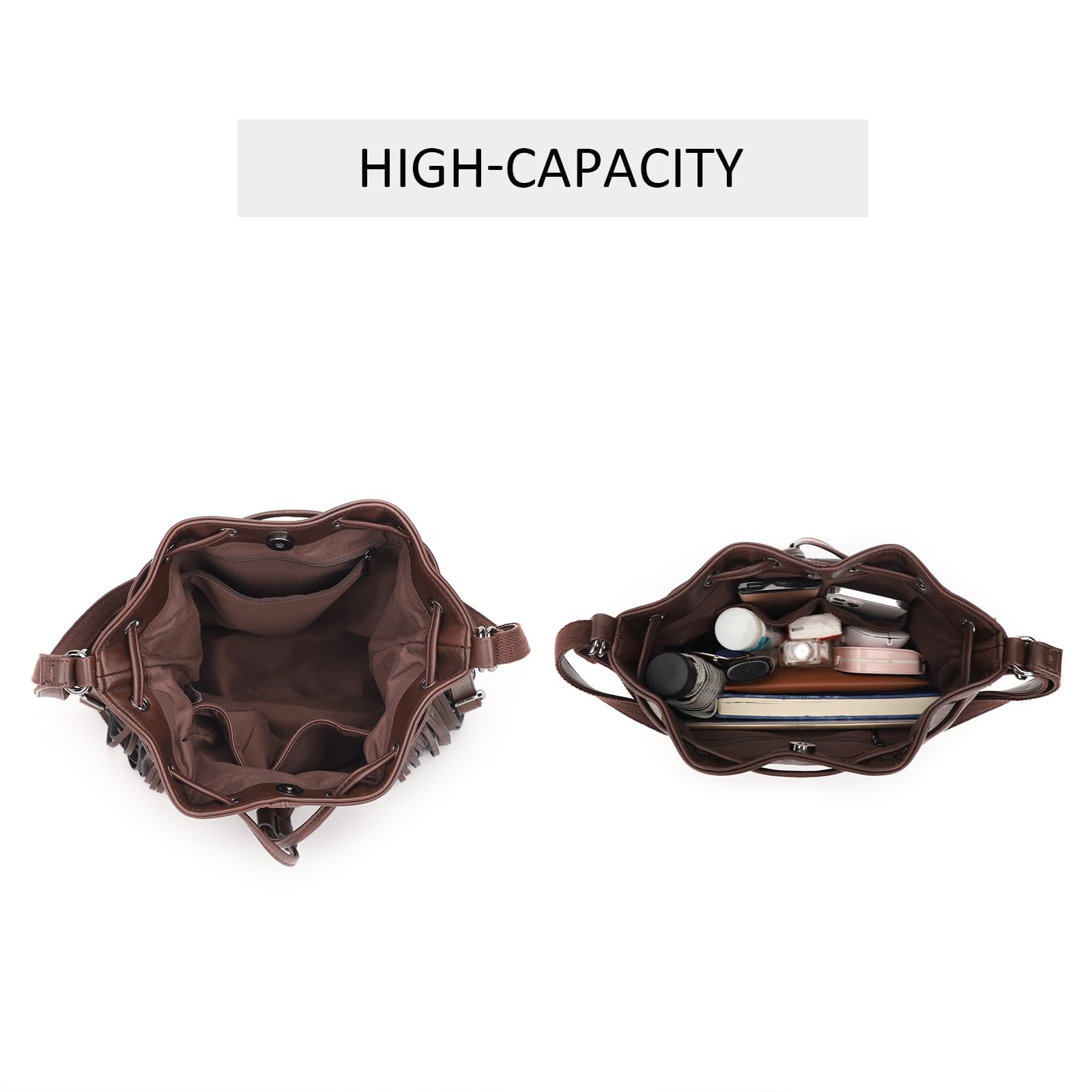 KL928 Stylish Coffee Backpack Purse for Women - Fashionable & Functional Crossbody Bag for Travel, Work & Daily Use