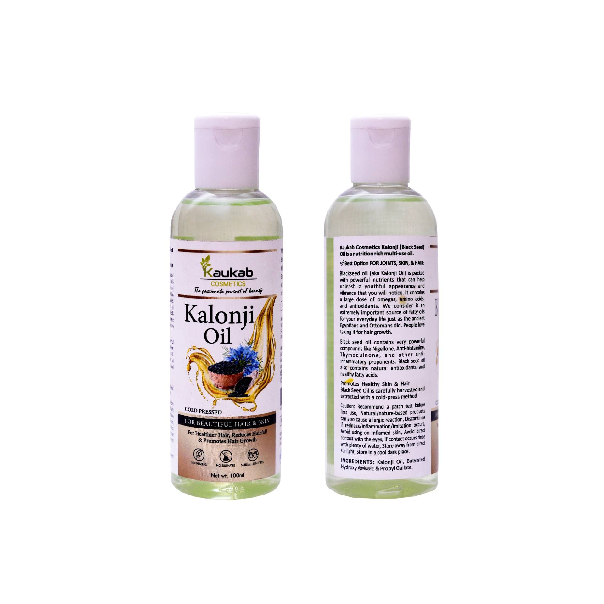 Premium Kaukab Kalonji (Black Seed) Oil - Cold Pressed & Organic for Joint Pain Relief, Healthy Skin & Hair Growth | Supports Immunity & Wellness | Perfect for Massage, Cooking & Natural Remedies