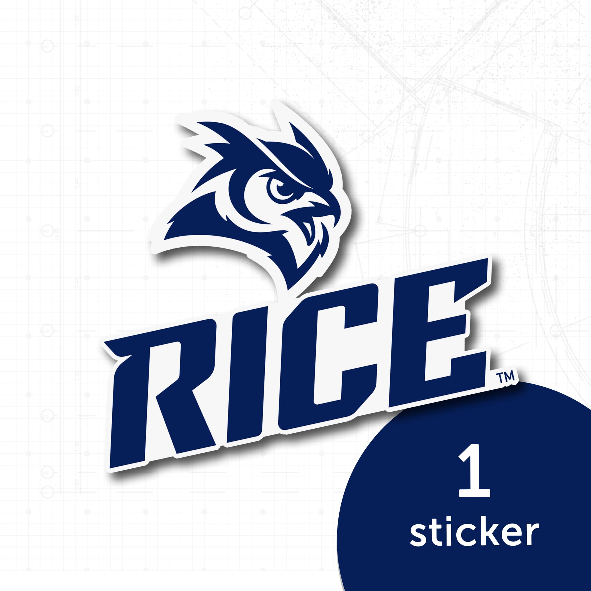 Rice University NCAA Vinyl Decal Sticker Set of 28 - Waterproof Laptop, Water Bottle & Car Decals for College Sports Fans - Perfect for Scrapbooking, School Spirit & Game Day Decor