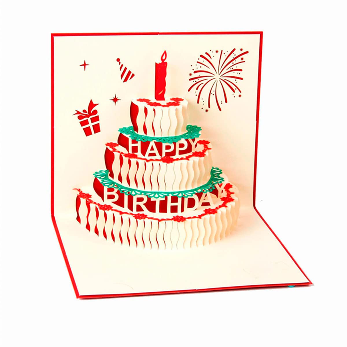 3D Birthday Cake Pop Up Card - Handmade Greeting Card for Birthdays, Anniversaries & Special Occasions (Pack of 1) | Perfect for Gift Giving, Party Decorations & Surprise Celebrations