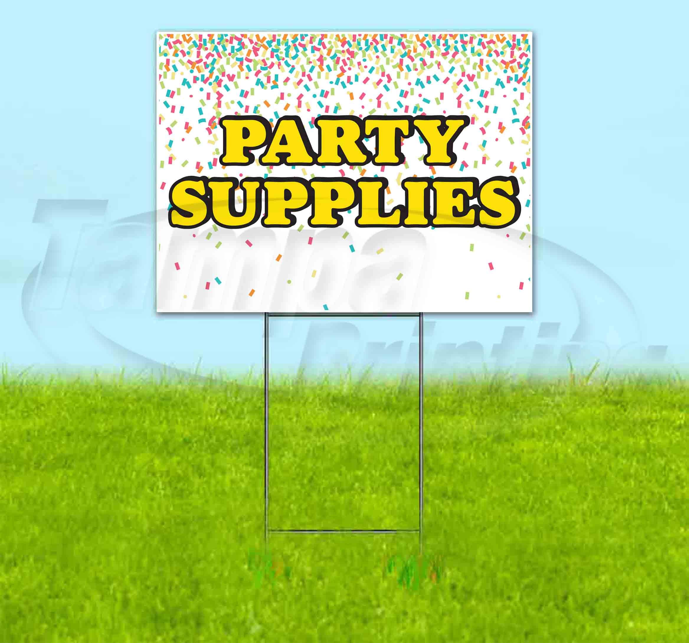 18x24 Inch Party Supplies V3 Yard Sign with Metal Step Stake - Bulk Discounts & Multi-Packs - Perfect for Outdoor Advertising, Events, and Political Campaigns - Made in USA