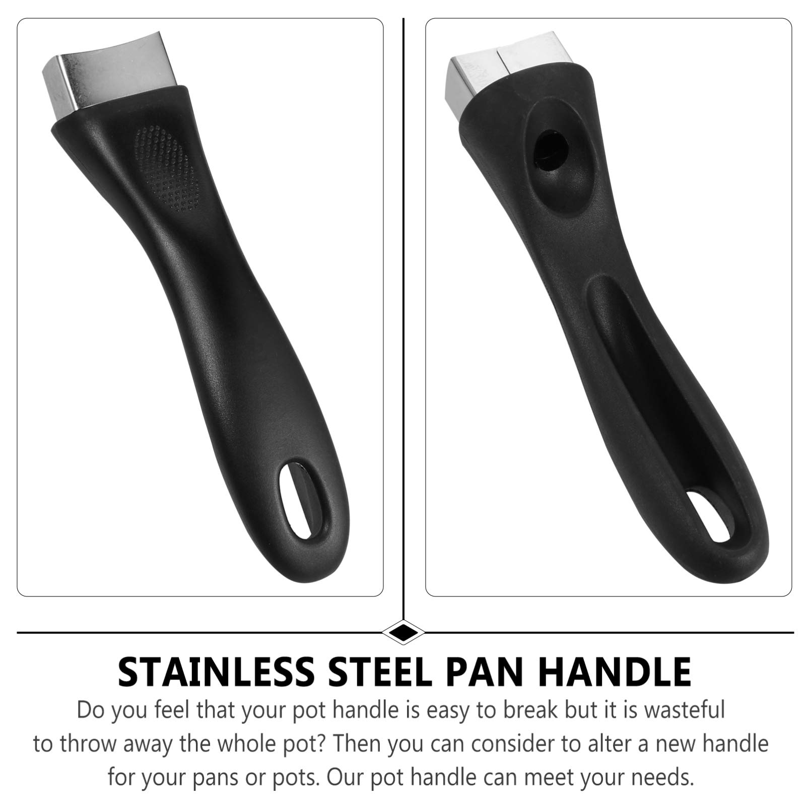 DOITOOL 2-Pack Heat Resistant Pot Handle Replacement - Anti-Scalding Cookware Grip for Saucepan, Skillet & Fry Pan - Perfect for Stovetop Cooking & Kitchen Safety Accessories