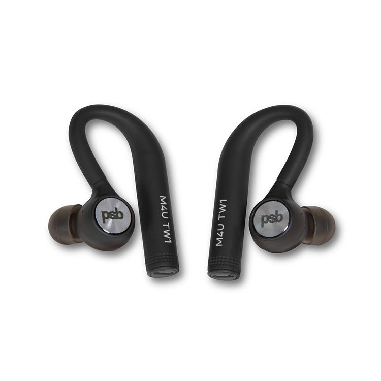 PSB M4U TW1 True Wireless Earbuds - Bluetooth 5.0 Noise Cancelling Headphones with 30H Playtime, IPX4 Waterproof - Perfect for Gym, Running & Travel (Black, Open Box)