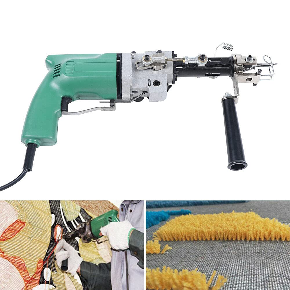Electric Tufting Gun for Cut Pile & Loop Pile Rugs - 110V 240W Carpet Weaving Machine with 9-18mm Thickness - Perfect for DIY Rug Making, Home Decor Projects, and Handmade Carpet Crafting