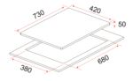 EF HB AV 271 A 70cm Built-in Ceramic Cooktop - 4 Zone Induction Hob with Touch Controls, Perfect for Modern Kitchens & Home Renovations