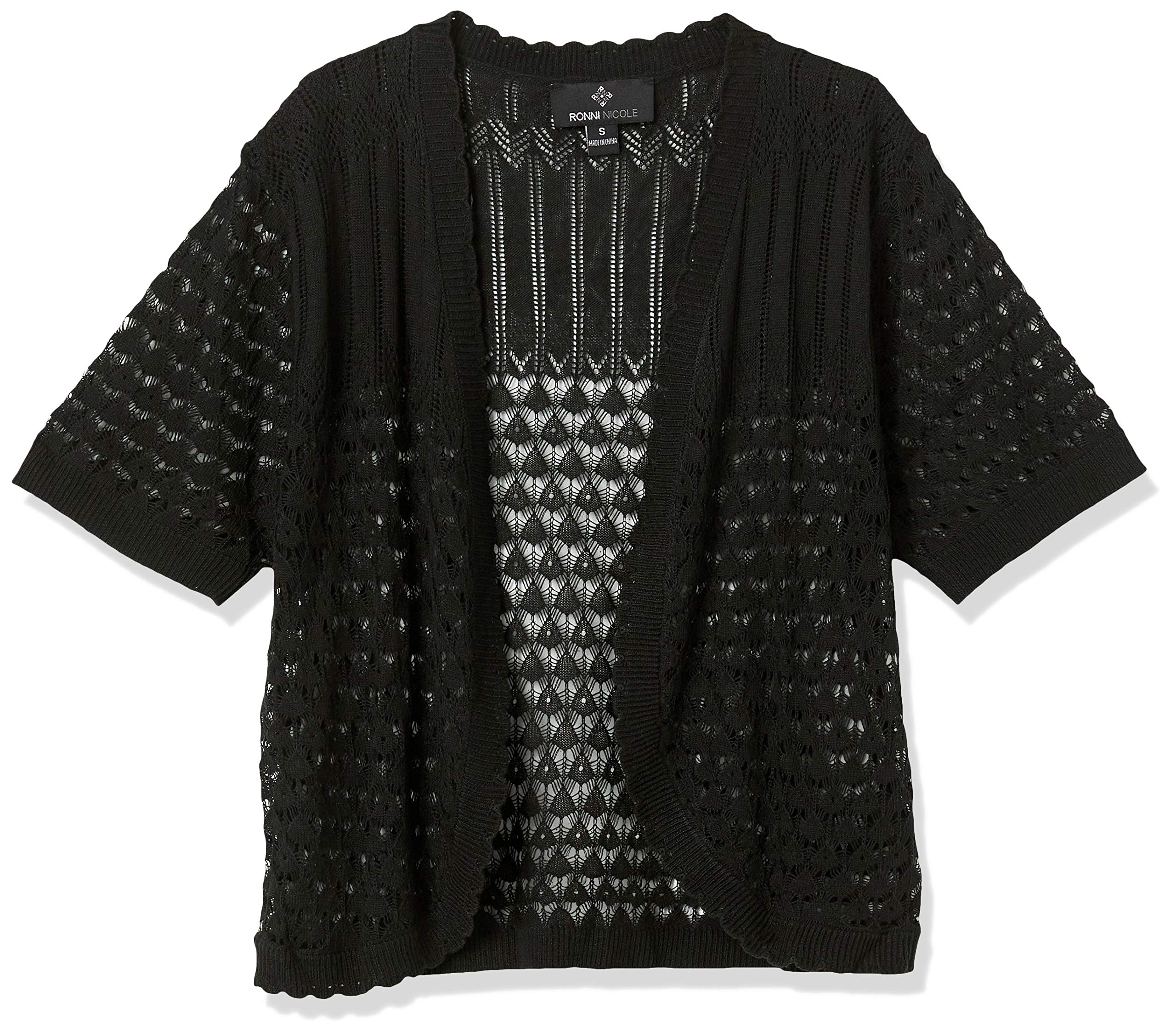 Ronni Nicole Women's Crochet Bolero Shrug - Elegant Lace Cardigan for Weddings, Parties & Special Occasions