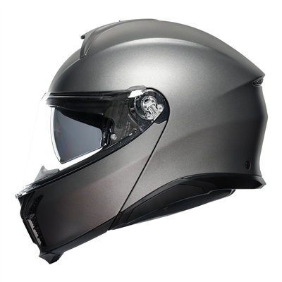 AGV Tourmodular Solid Luna Grey Motorcycle Helmet - Lightweight, DOT & ECE Certified for Safety - Perfect for Touring, Commuting & Adventure Riding