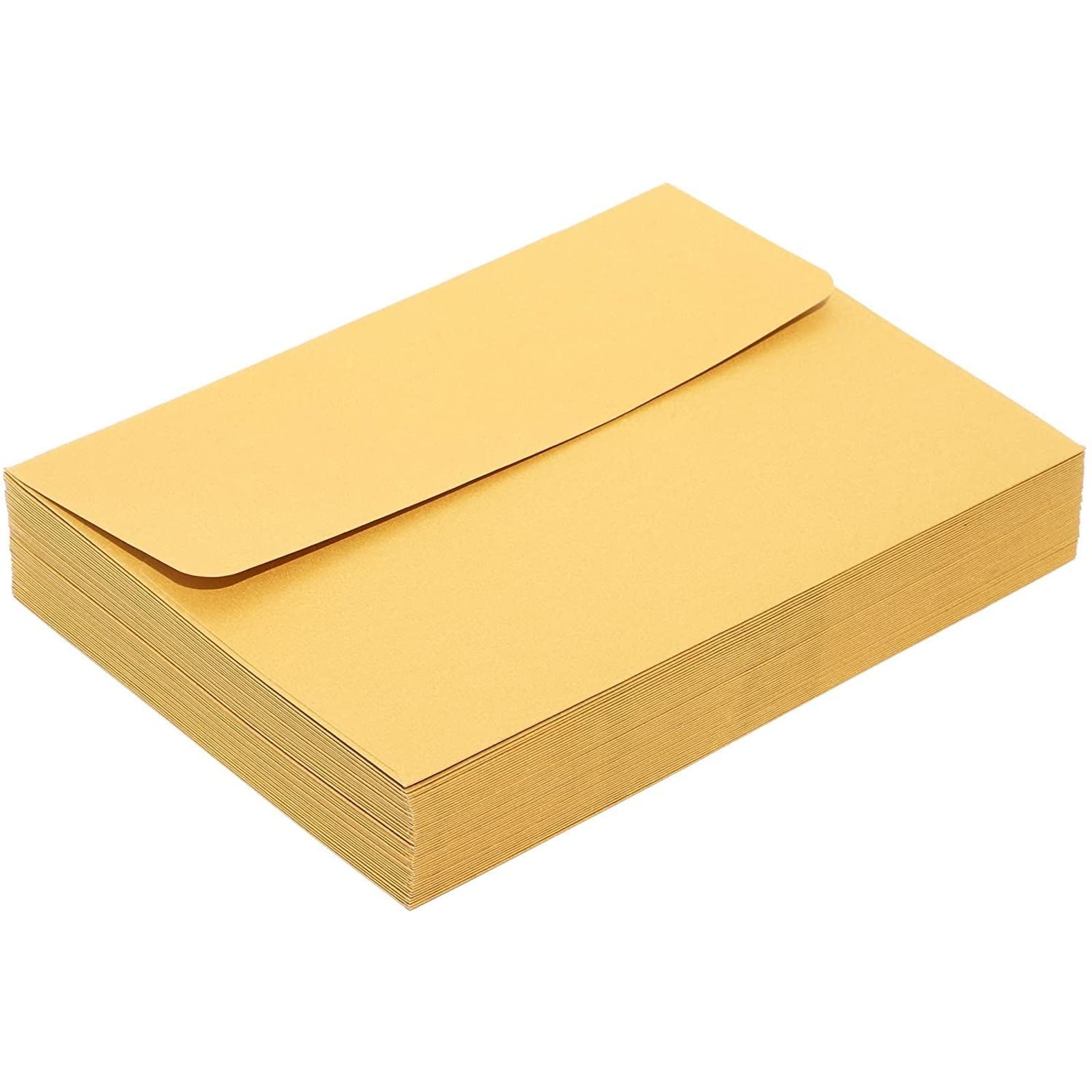 50 Pack A7 Metallic Gold Self-Sealing Envelopes for 5x7 Cards - Bulk Gold Envelopes for Wedding Invitations, Birthday Party, Greeting Cards & Thank You Notes | Perfect for DIY Crafts, Stationery & Special Occasions