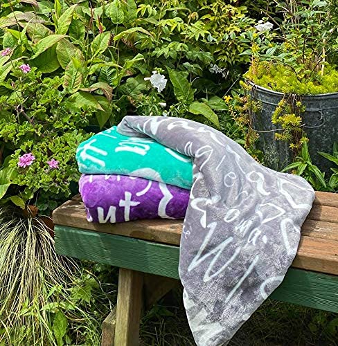 BlankieGram Grandmother Throw Blanket - Soft Cozy Fleece Blanket for Grandma, Women & Family - Perfect Gift for Birthdays, Christmas & Home Decor - Grey Plush Blanket for Couch, Bed & Relaxation