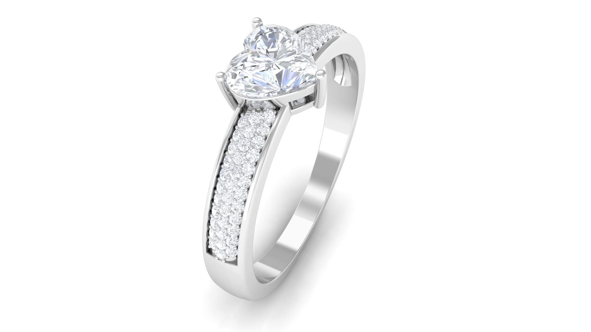 0.75 CT Heart Shape Moissanite Engagement Ring for Women - 14K Solid Gold Solitaire Ring - Certified Moissanite Jewelry - Perfect for Proposals, Anniversaries & Special Occasions