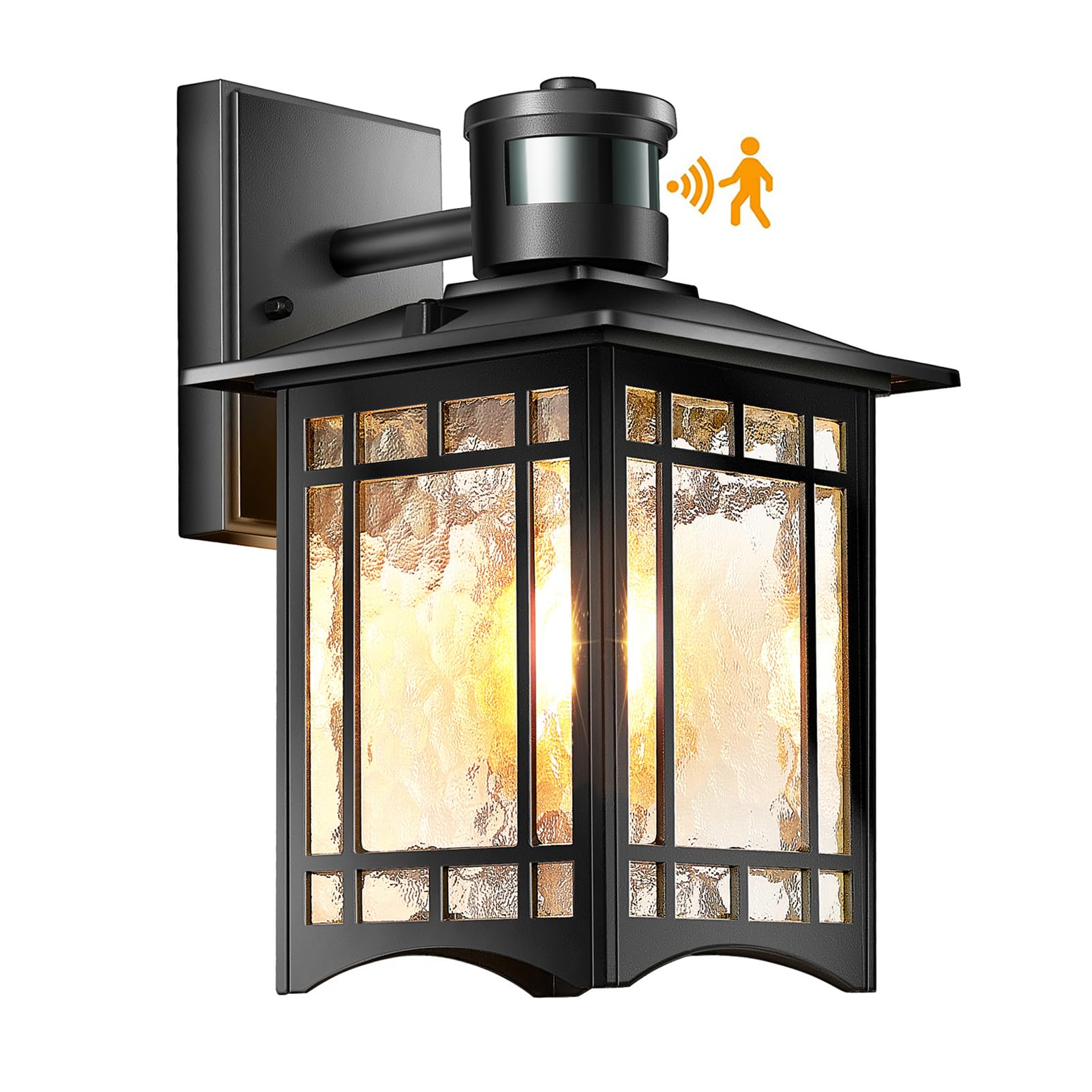 **Motion Sensor Outdoor Lights - Black Wall Sconce with Dusk to Dawn Sensor, Waterproof & Anti-Rust Exterior Lighting for House, Patio, Front Porch, and Doorway - Perfect for Security and Nighttime Illumination**