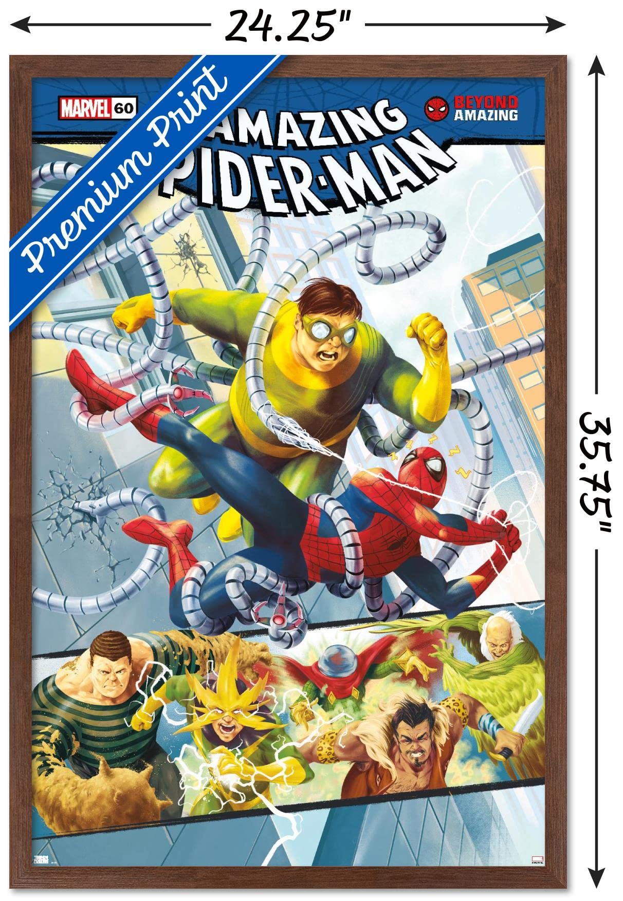 Marvel Comics Spider-Man: Beyond Amazing - Sinister Six Cover Framed Wall Poster 34