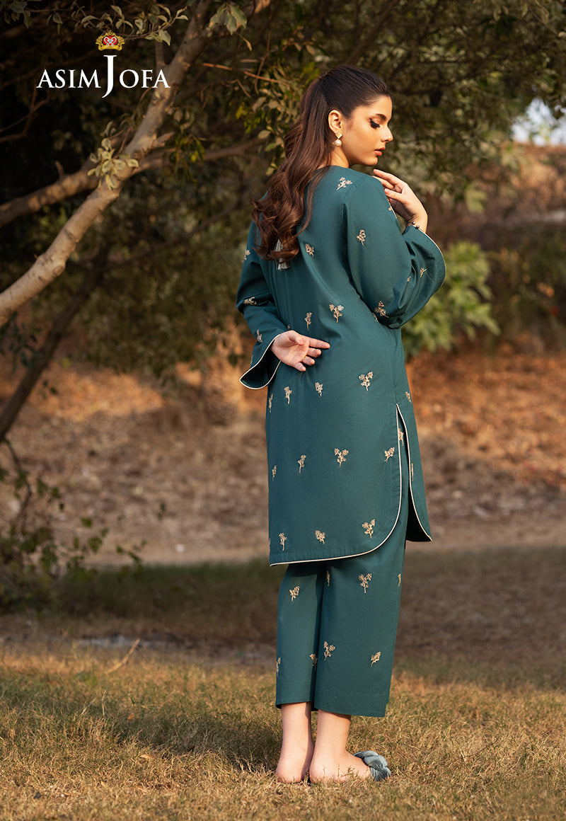 Premium Cambric Blue Stitched Suit by Asim Jofa - Elegant Formal Wear for Weddings, Business Meetings & Special Occasions