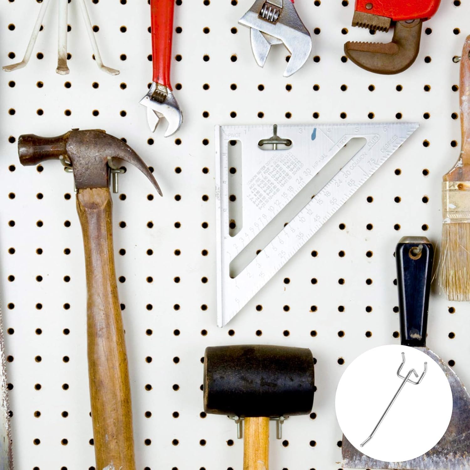 20 Pack 4 Inch Iron Pegboard Hooks for 1/8
