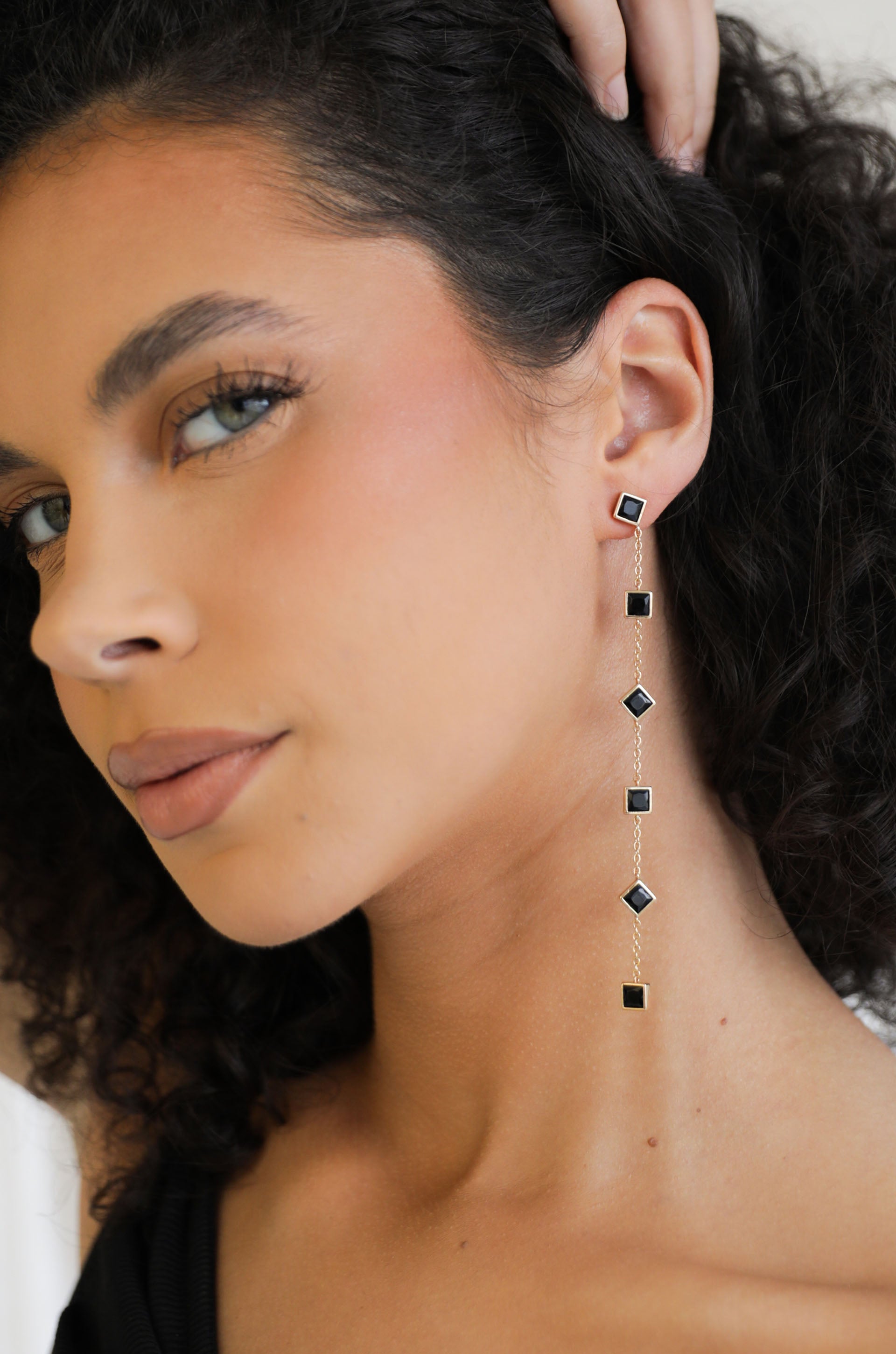 Geometric Linear Earrings for Women - Minimalist Gold Hoop Earrings - Trendy Geometric Jewelry for Everyday Wear & Special Occasions