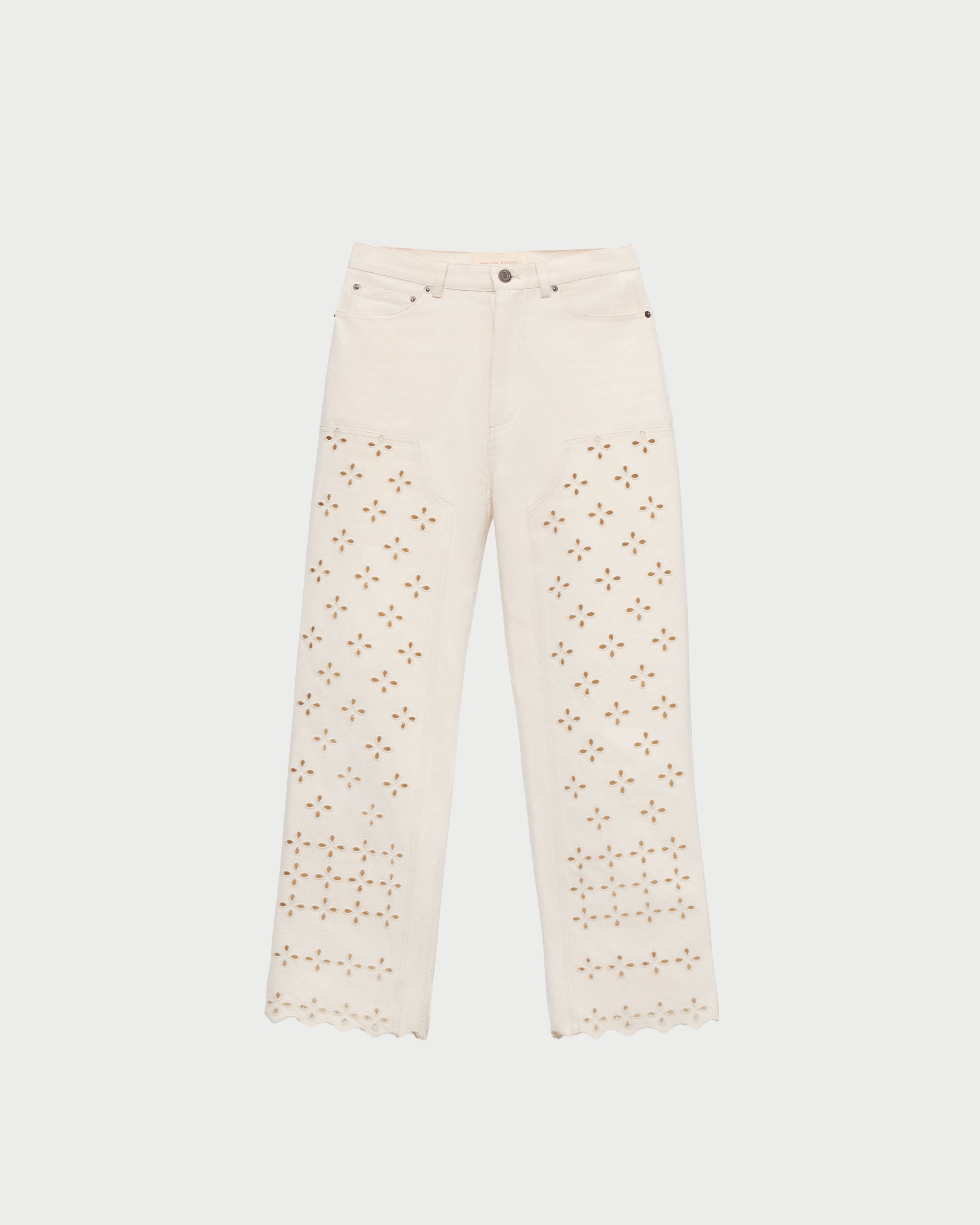 Demi Embroidered Pants for Women - Floral Embroidery High Waist Palazzo Pants - Boho Chic Wide Leg Lounge Pants for Casual Wear, Yoga, and Summer Outfits