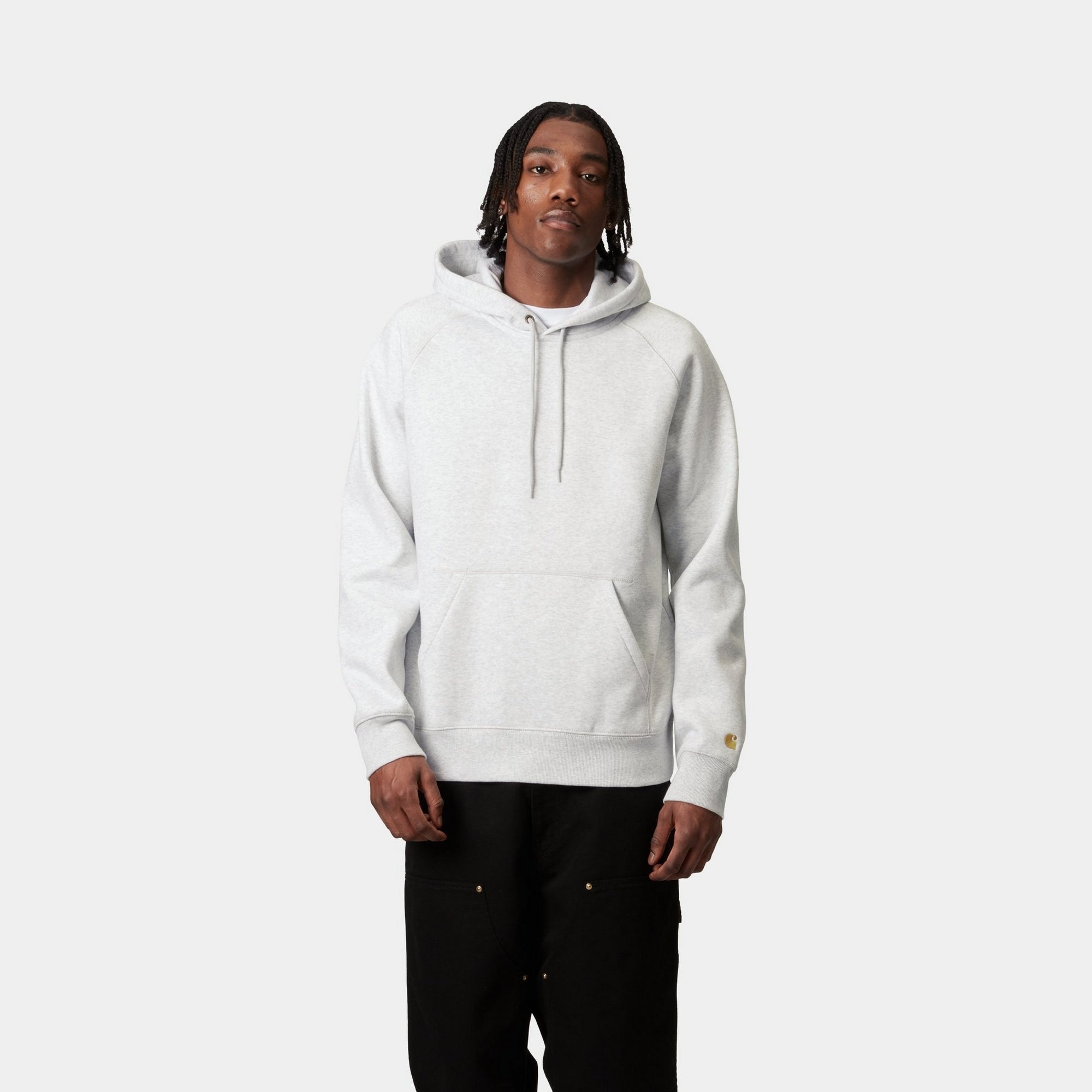 Hooded Chase Sweatshirt for Men & Women | Ash Heather Color | Cozy Fleece Pullover | Perfect for Casual Wear, Gym, and Outdoor Activities