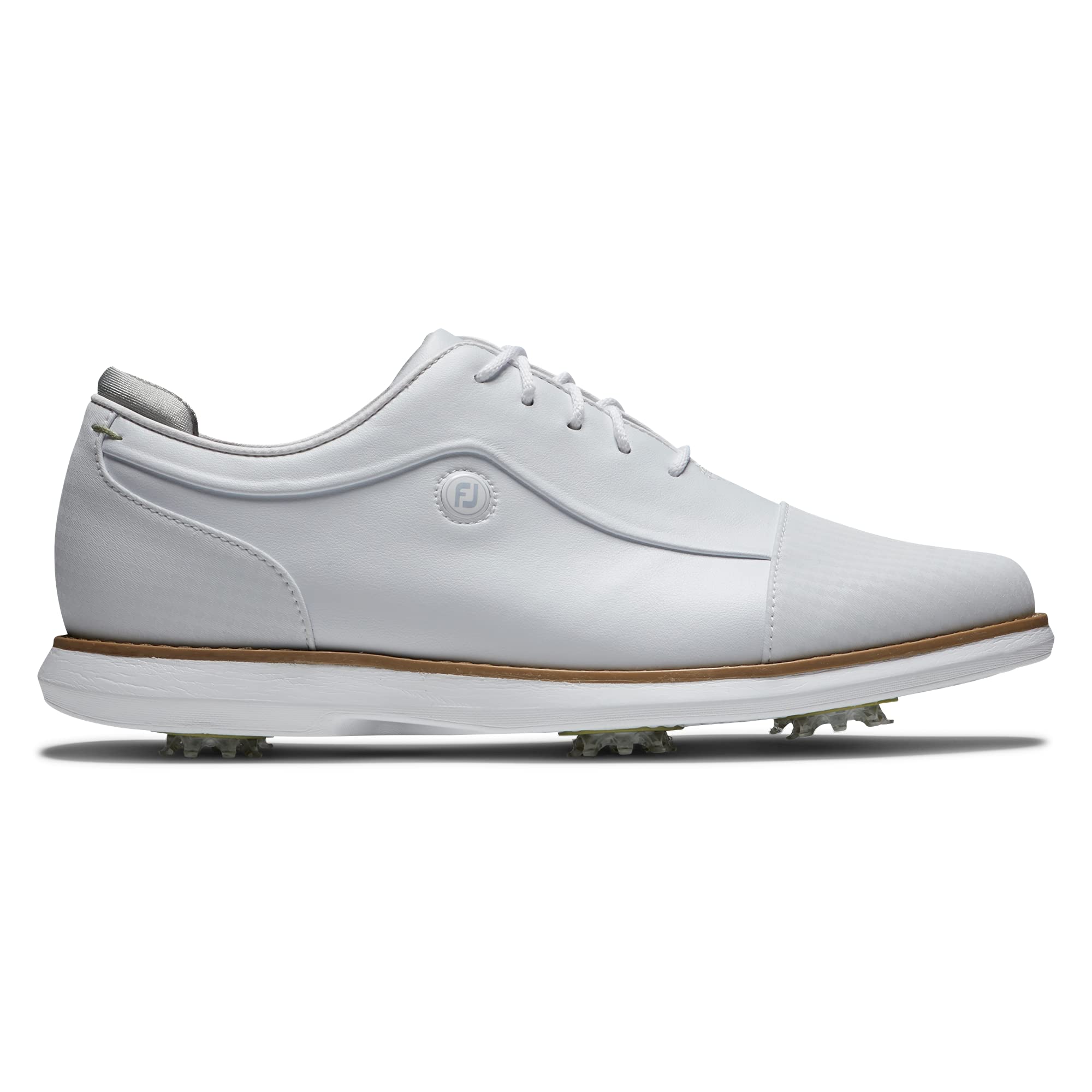 FootJoy Women's Traditions Golf Shoes - White/White Cap Toe, Size 6.5 - Comfortable & Stylish Previous Season Style for Women Golfers - Perfect for Golf Courses & Casual Wear