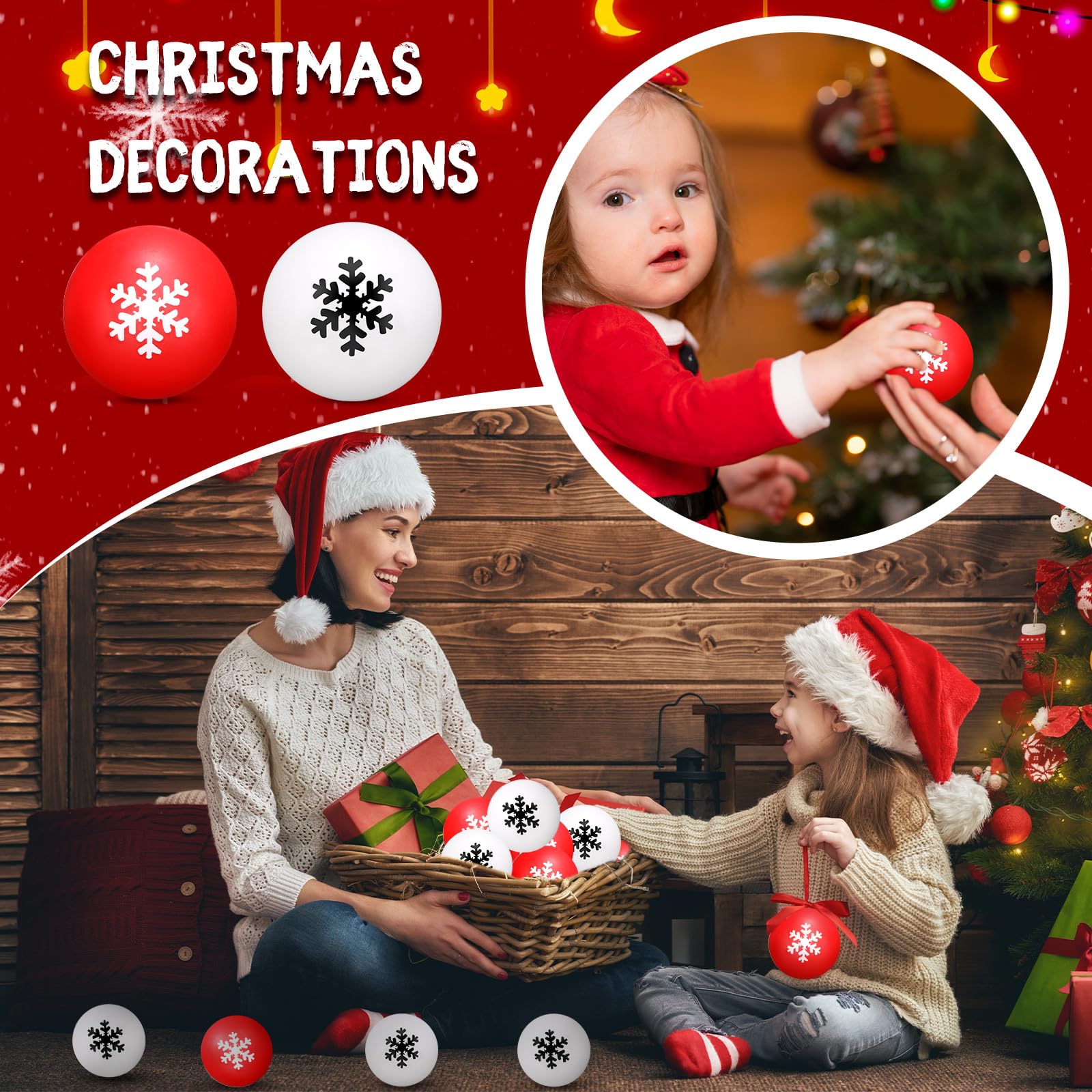 36 Pcs Christmas Stress Ball Snowman Toys - Cute Snowflake Stress Relief Party Favors for Kids, Stocking Stuffers, Gift Bags - Perfect for Christmas Parties, Classroom Rewards & Holiday Gifts (Ages 3+)