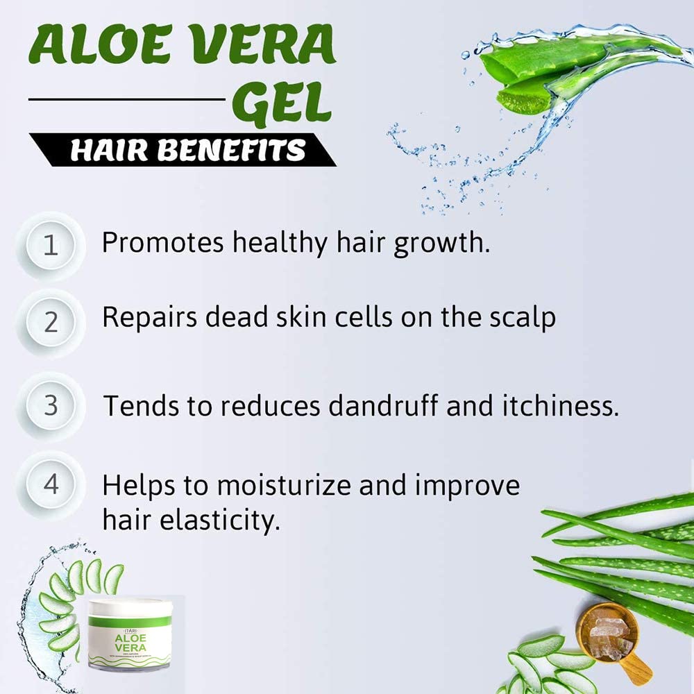Itari 100% Pure Aloe Vera Gel for Face & Body - Natural Moisturizer for Dry Skin, Acne Treatment, Scar Removal & Hair Care - 175ml - Perfect for Daily Skincare Routine, Sunburn Relief & Hair Hydration