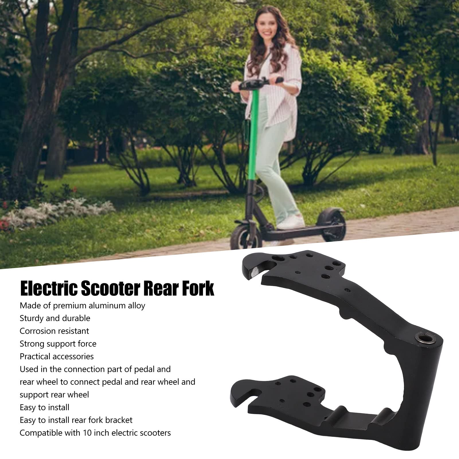 10 Inch Aluminum Alloy Electric Scooter Rear Fork - Professional Replacement Part for Scooter Accessories | Perfect for Commuting, Urban Travel & Last-Mile Transportation