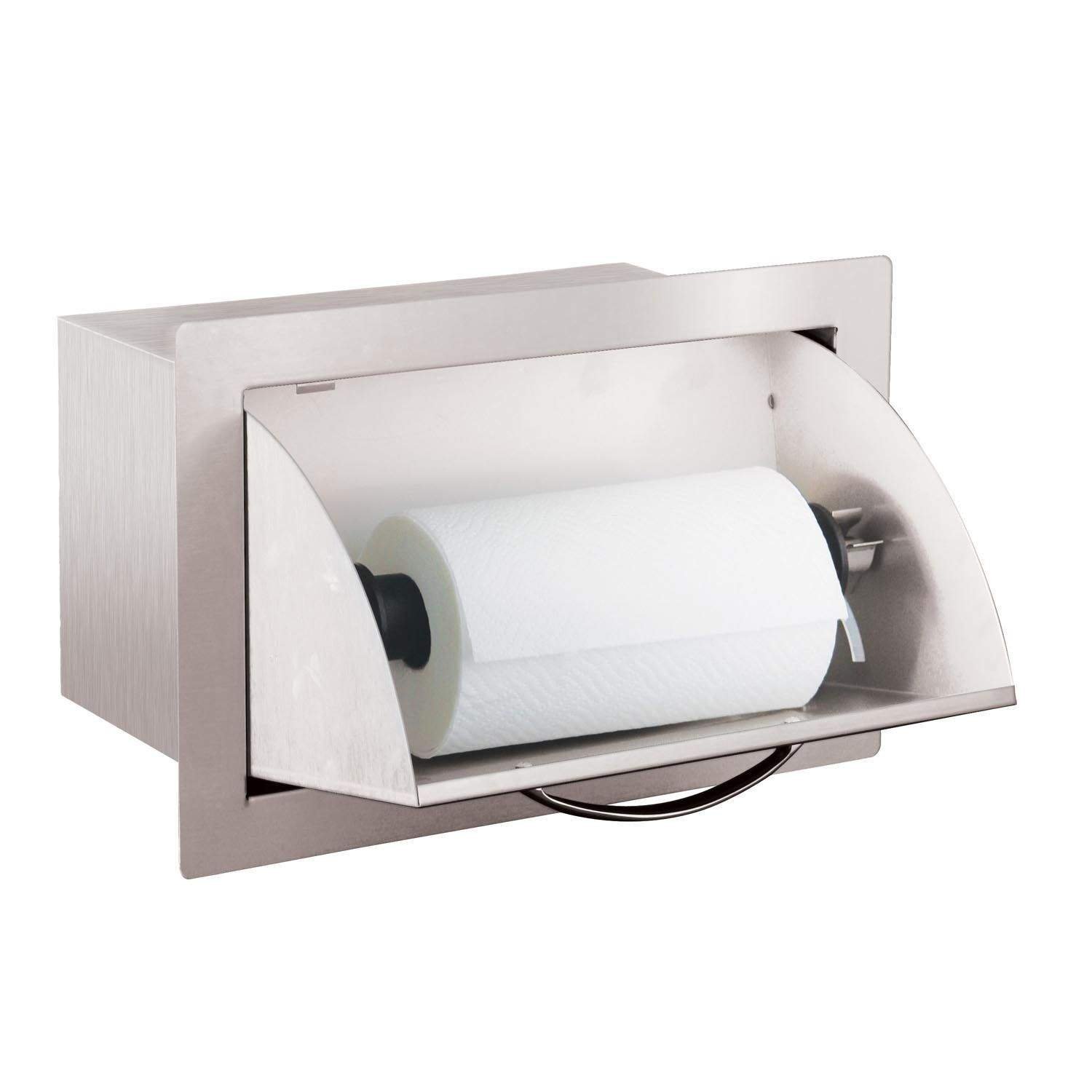 Summerset Wall Mounted Paper Towel Holder (SSTDH-1) - Stainless Steel Kitchen Organizer for Countertop or Under Cabinet - Perfect for Home, Office, and Restaurant Use