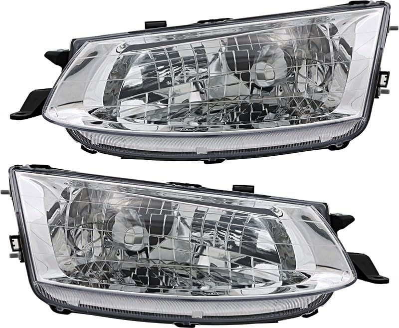 Toyota Solara Replacement Headlights Set - Halogen Compatible for 1999-2001 Models (Driver & Passenger Side) | Perfect for Night Driving & Foggy Conditions