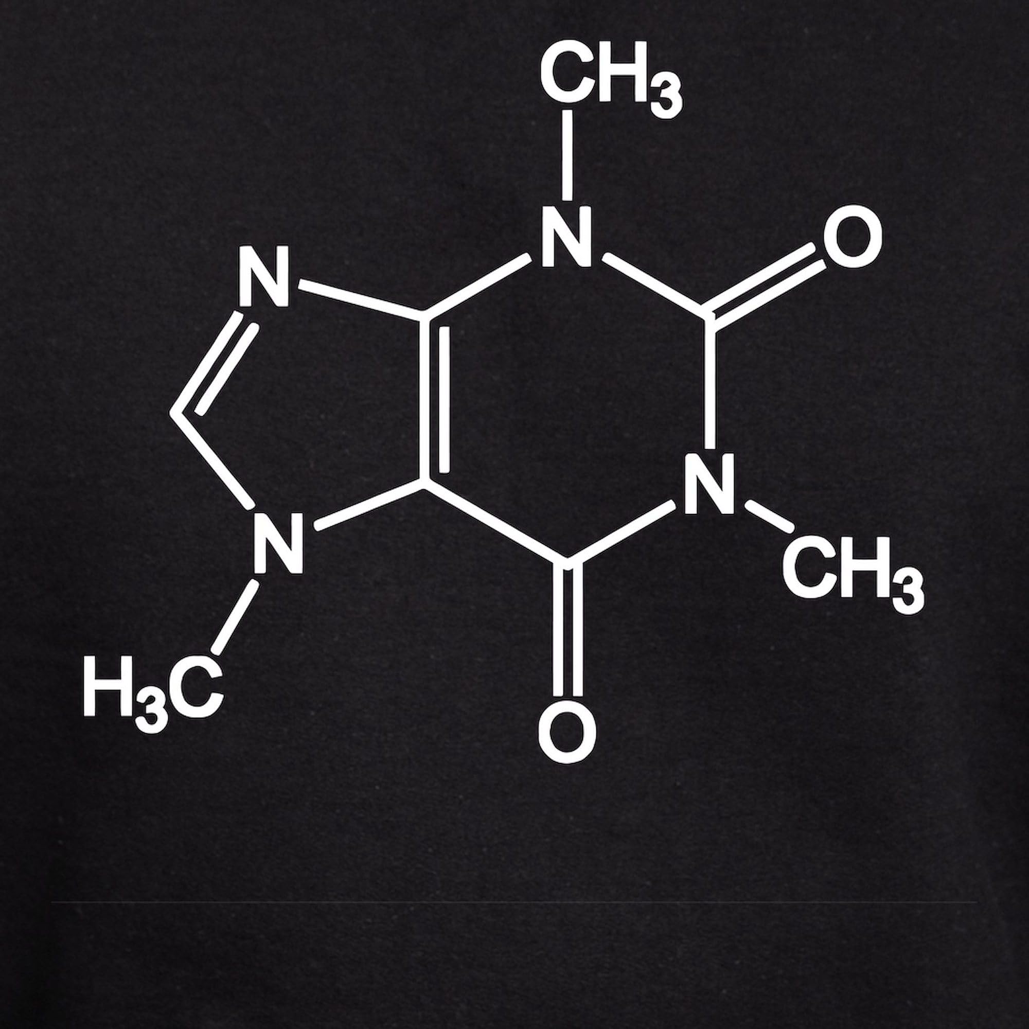 Caffeine Molecule Hoodie for Men - Dark Regular Fit Pullover Sweatshirt | CafePress | Perfect for Coffee Lovers, Science Enthusiasts & Casual Wear