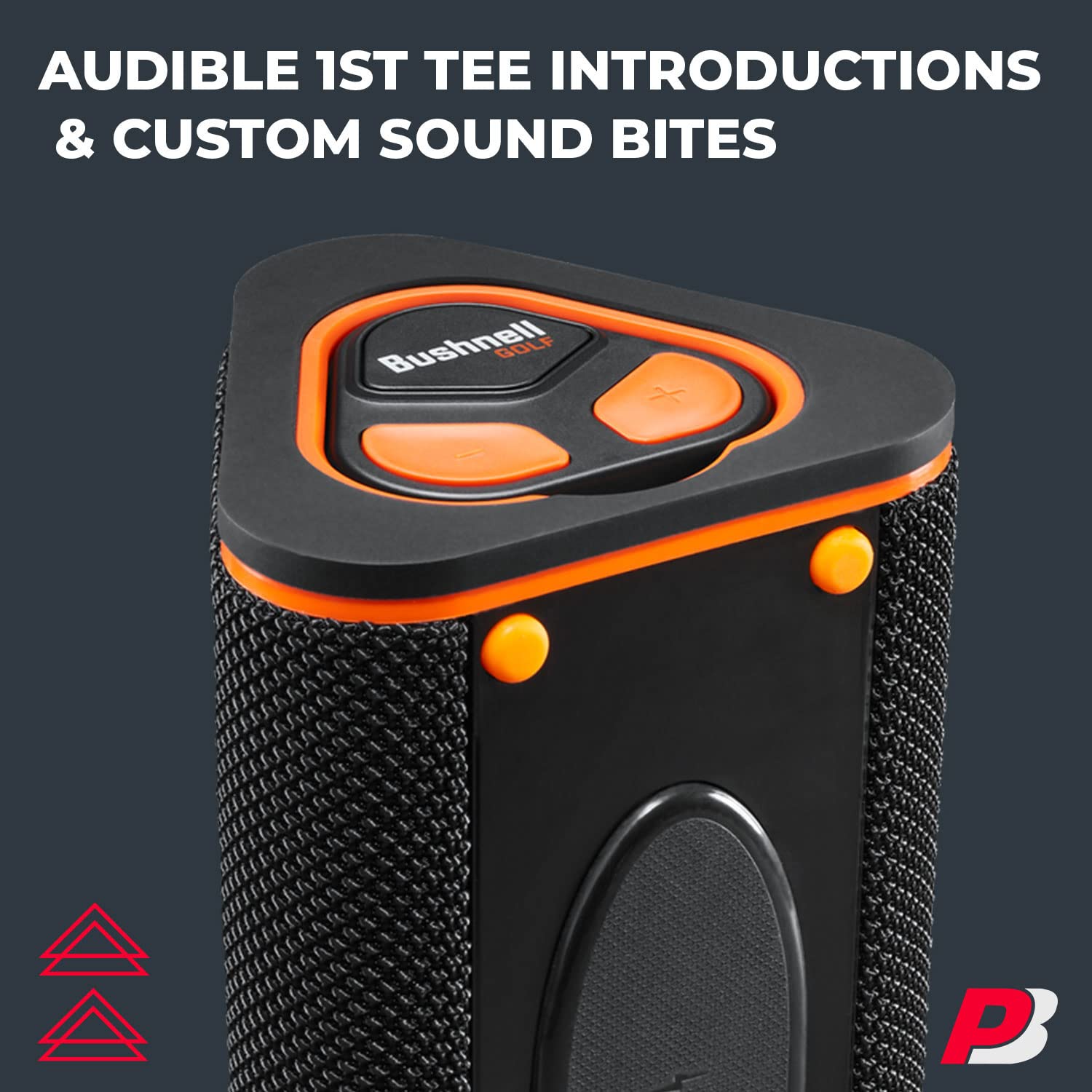 Bushnell Wingman View Bluetooth Golf Speaker with LCD Display & Audible GPS Distances - Premium Golf Gift Set Includes Protective Pouch & Gift Box with Red Bow - Perfect for Golf Courses, Driving Ranges & Outdoor Activities