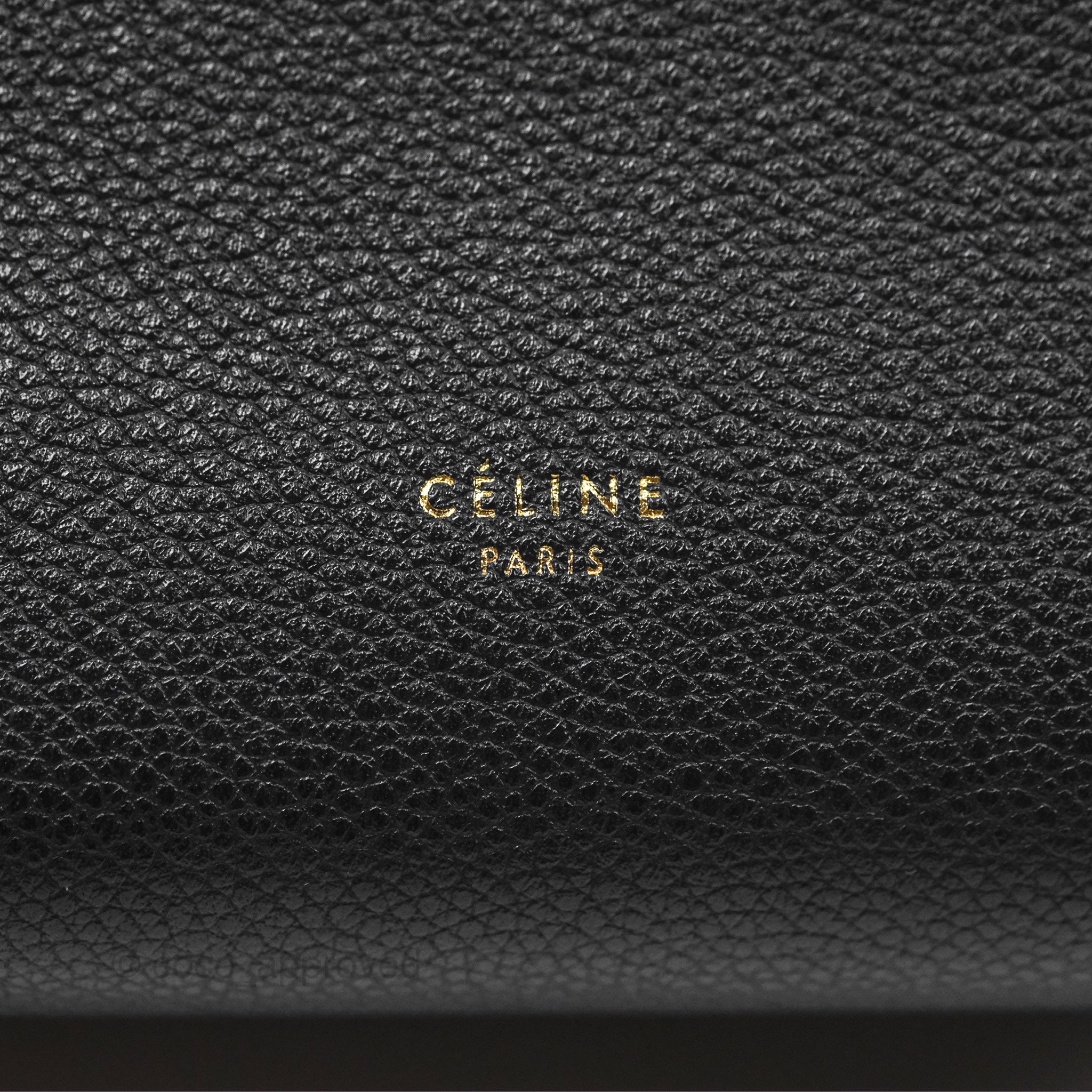 Celine Small Sangle Bucket Bag in Black Grained Calfskin with Gold Hardware | Luxury Crossbody Purse for Women | Perfect for Work, Travel & Everyday Use