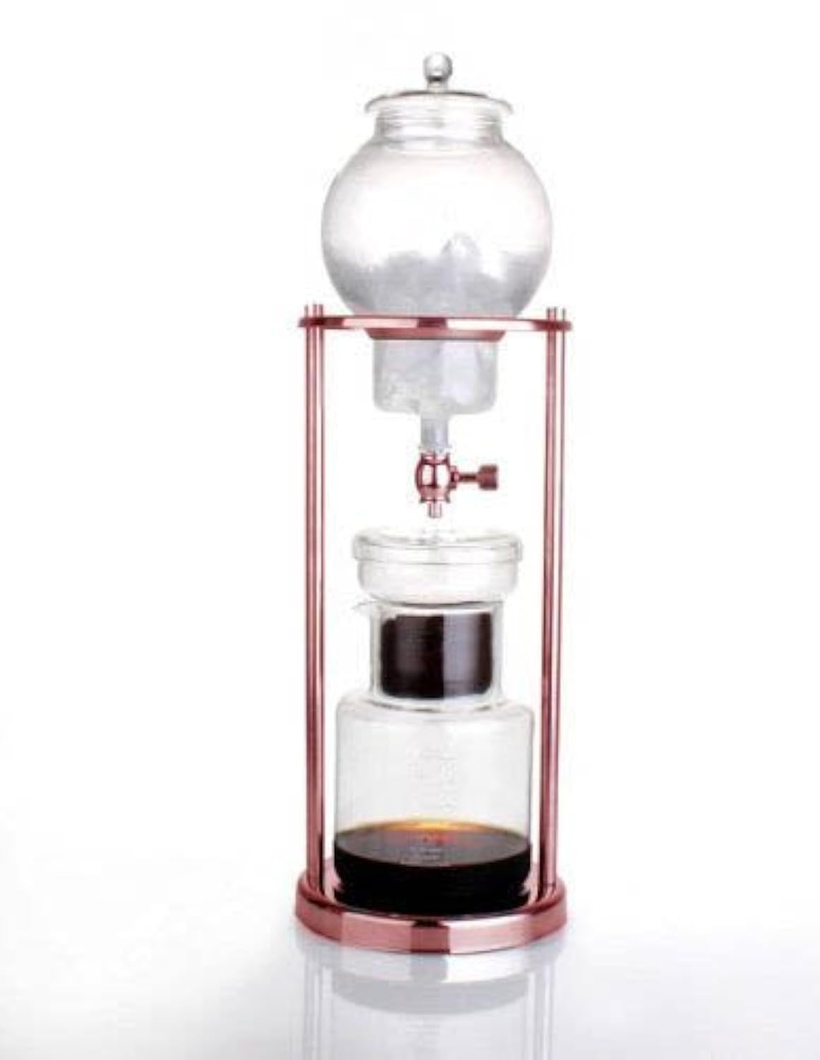NISPIRA Premium Stainless Steel Cold Brew Coffee Maker with Copper Infusion - 600ml Iced Coffee Dripper for Home, Office & Outdoor Use | Perfect for Iced Coffee, Cold Brew & Tea Infusions