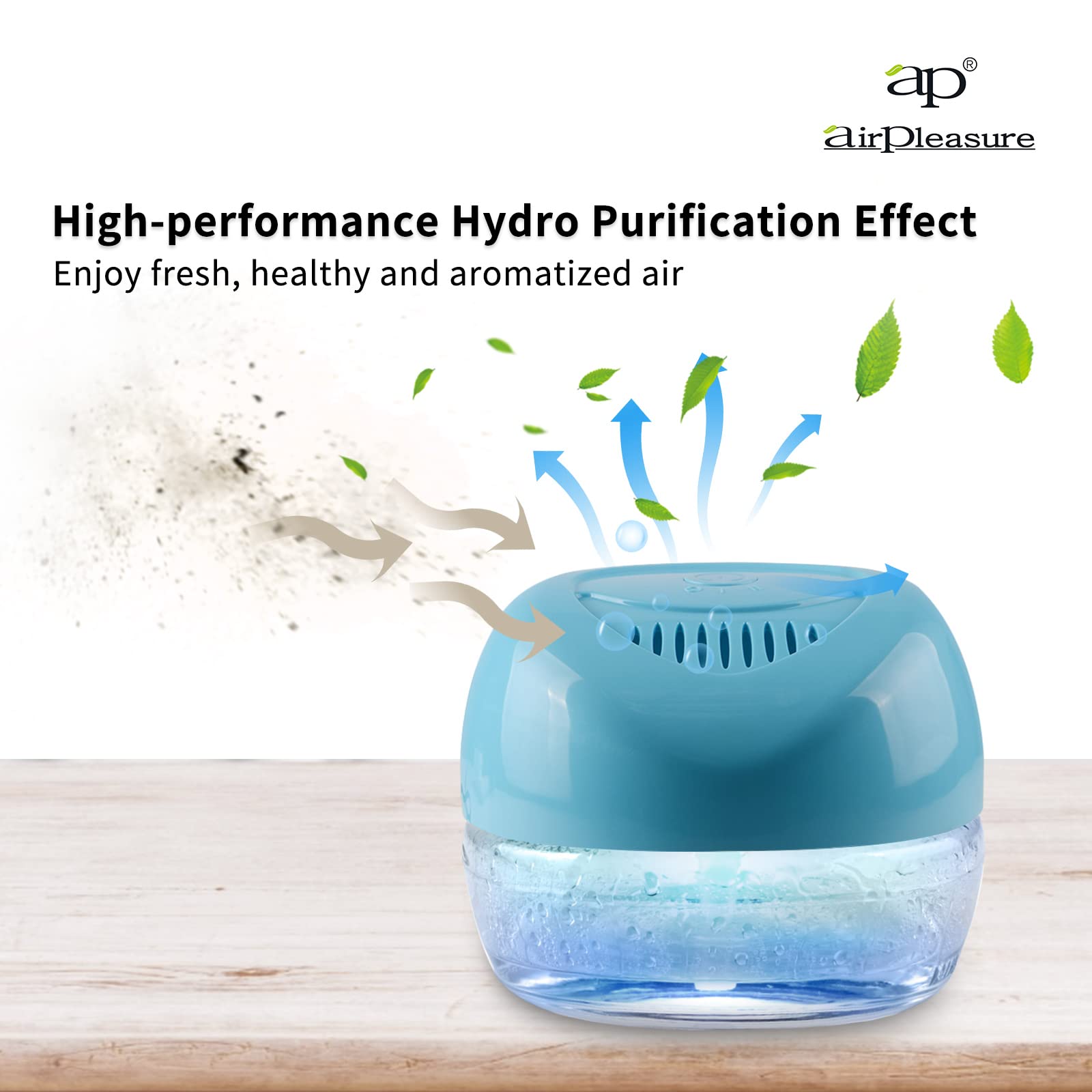 2-Pack Water-Based Air Purifier & Humidifier with 7-Color LED Mood Light - Air Freshener, Revitalizer for Home, Office, Bedroom (Improves Air Quality & Creates Relaxing Atmosphere)