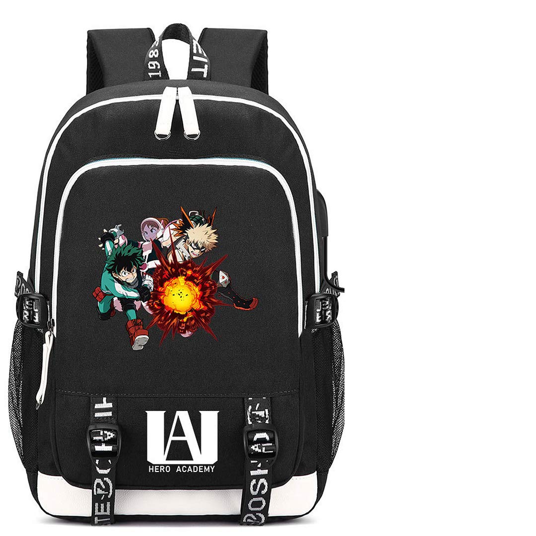 **My Hero Academia Backpack - Anime Bookbag for School, College & Travel - Lightweight Daypack & Student Satchel - Perfect for Cosplay, Conventions & Daily Use**