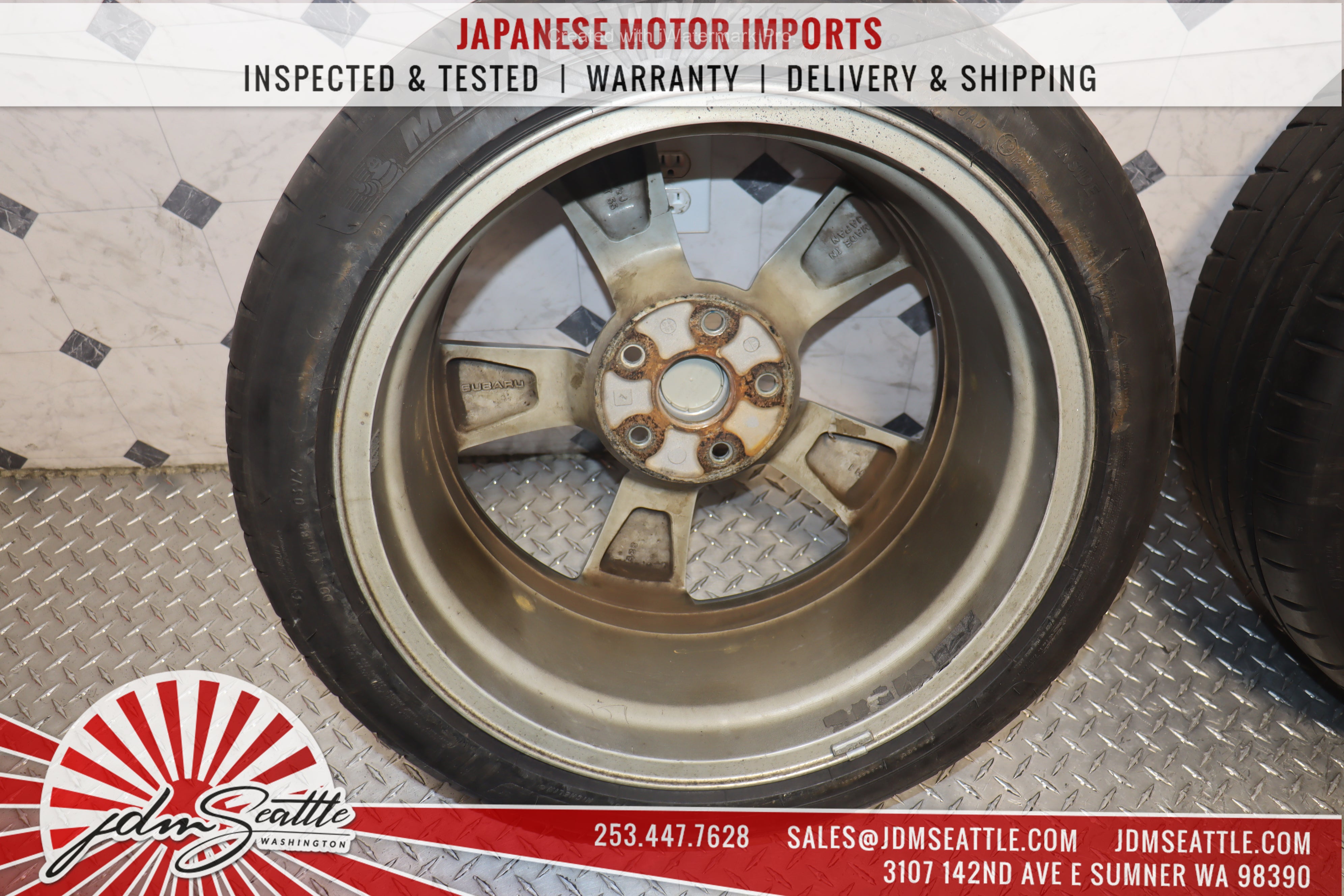 2008-2014 Subaru Impreza WRX STI GRB OEM Factory Stock Wheels - Set of 4 - Perfect for Replacement or Restoration Projects