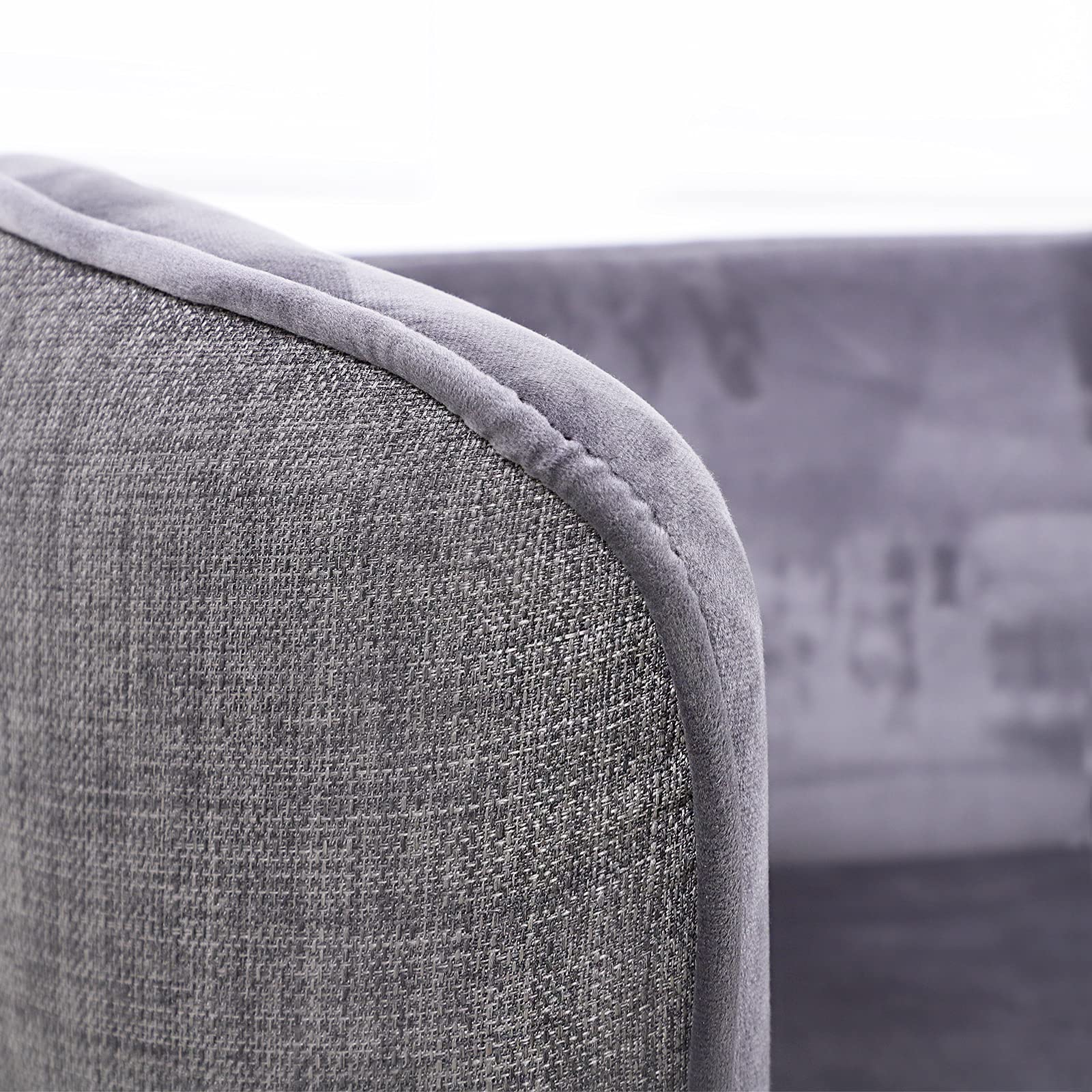 Premium Velvet & Linen Pet Sofa Bed - Washable Dog Couch for Small Dogs & Cats, Comfortable Gray Pet Bed for Living Room, Bedroom & Home Decor