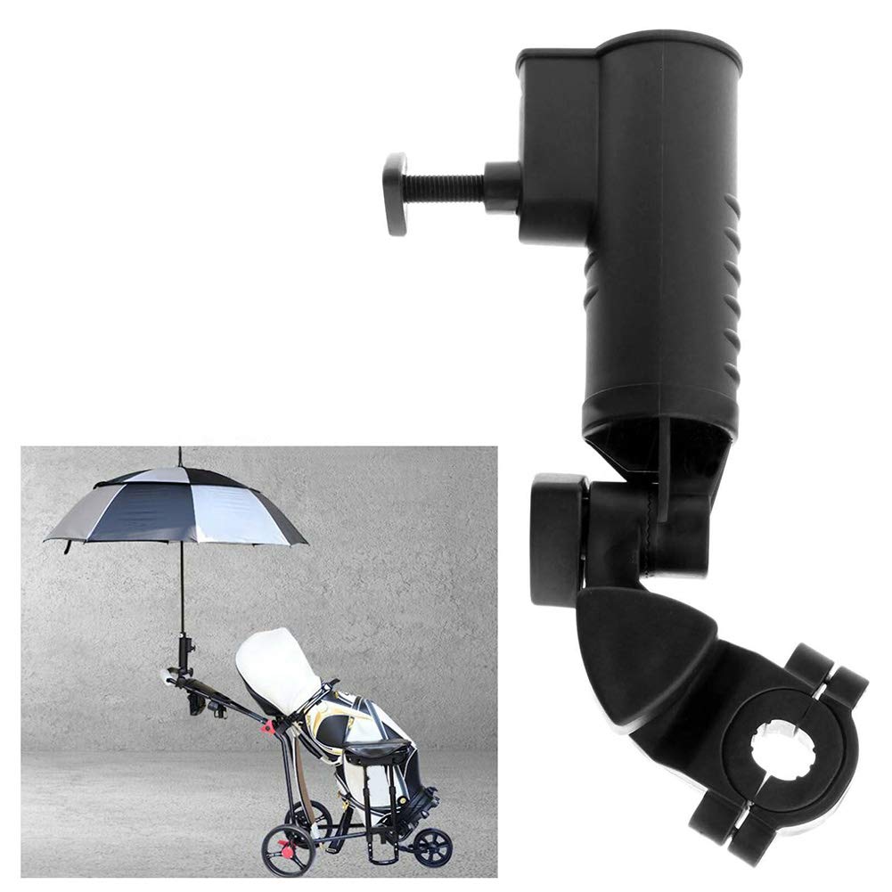 Adjustable Golf Push Cart Umbrella Holder - Universal Golf Cart & Bicycle Stroller Umbrella Mount - Compatible with Baby Carriage & Wheelchair - Perfect for Golfing, Cycling, and Outdoor Activities