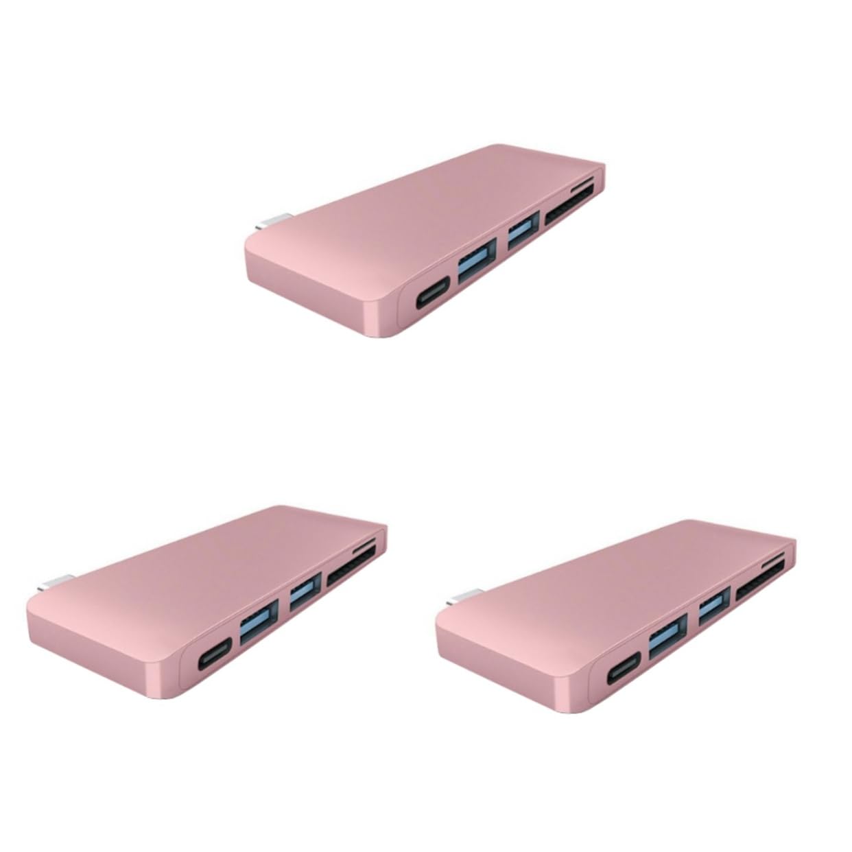 OSALADI 3-Port USB 3.0 Hub with SD Card Reader - High-Speed 5Gbps Data Transfer, Portable Multi-Port Adapter for Laptop, PC, MacBook - Perfect for Office, Travel & Home Use
