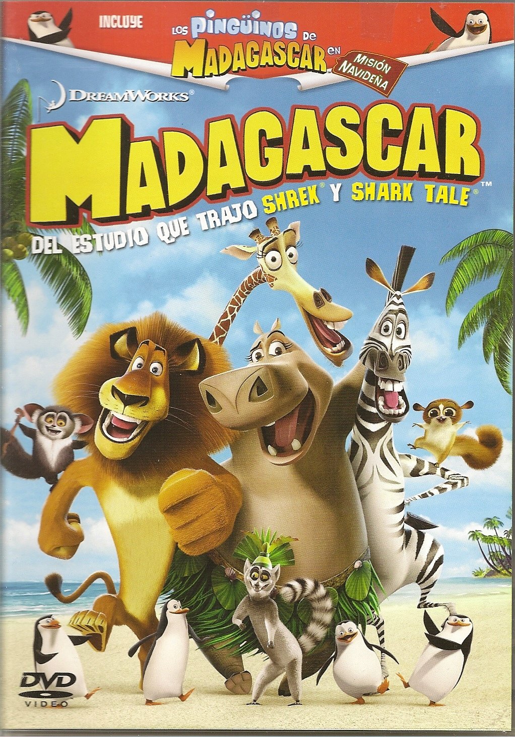 Madagascar DVD - NTSC Region 1 & 4 Import from Latin America (Mexico) - Family Movie Night, Kids Entertainment, Animated Comedy Film