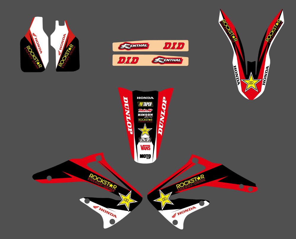 3M Custom Motocross Motorcycle Decals & Stickers Graphics Kit for Honda CRF450R/CRF450 (2002-2004 Models) - Durable Vinyl Decals for Bike Customization, Racing & Off-Road Adventures