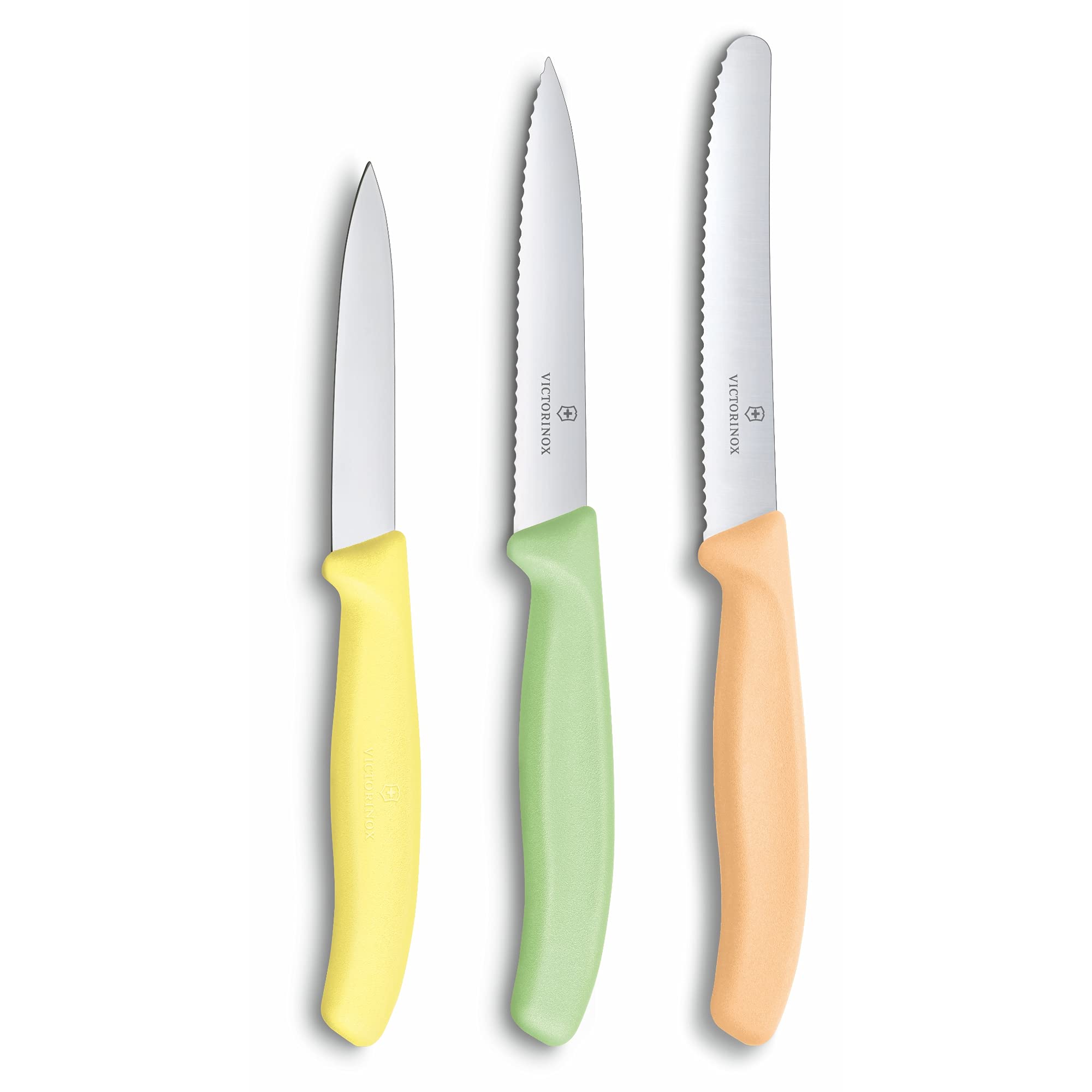 Victorinox 6.7116.34L2 3-Piece Paring Knife Set - Ultra Sharp Petty Knives for Kitchen, Dishwasher Safe Swiss Classic Knives - Perfect for Peeling, Slicing & Food Prep