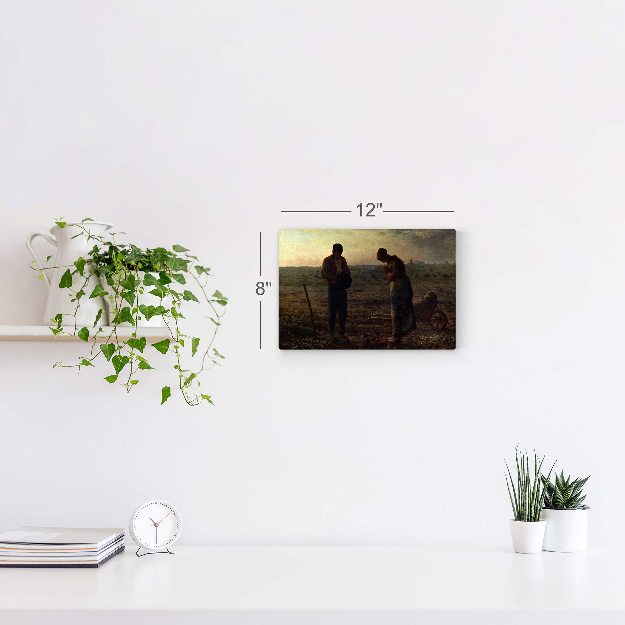 Jean-Francois Millet The Angelus Classic Art Reproduction - Premium Metal Wall Art Print 20x30 | Famous Oil Painting Home Decor | Ready to Hang | Made in USA | Perfect for Living Room, Bedroom & Office Decor
