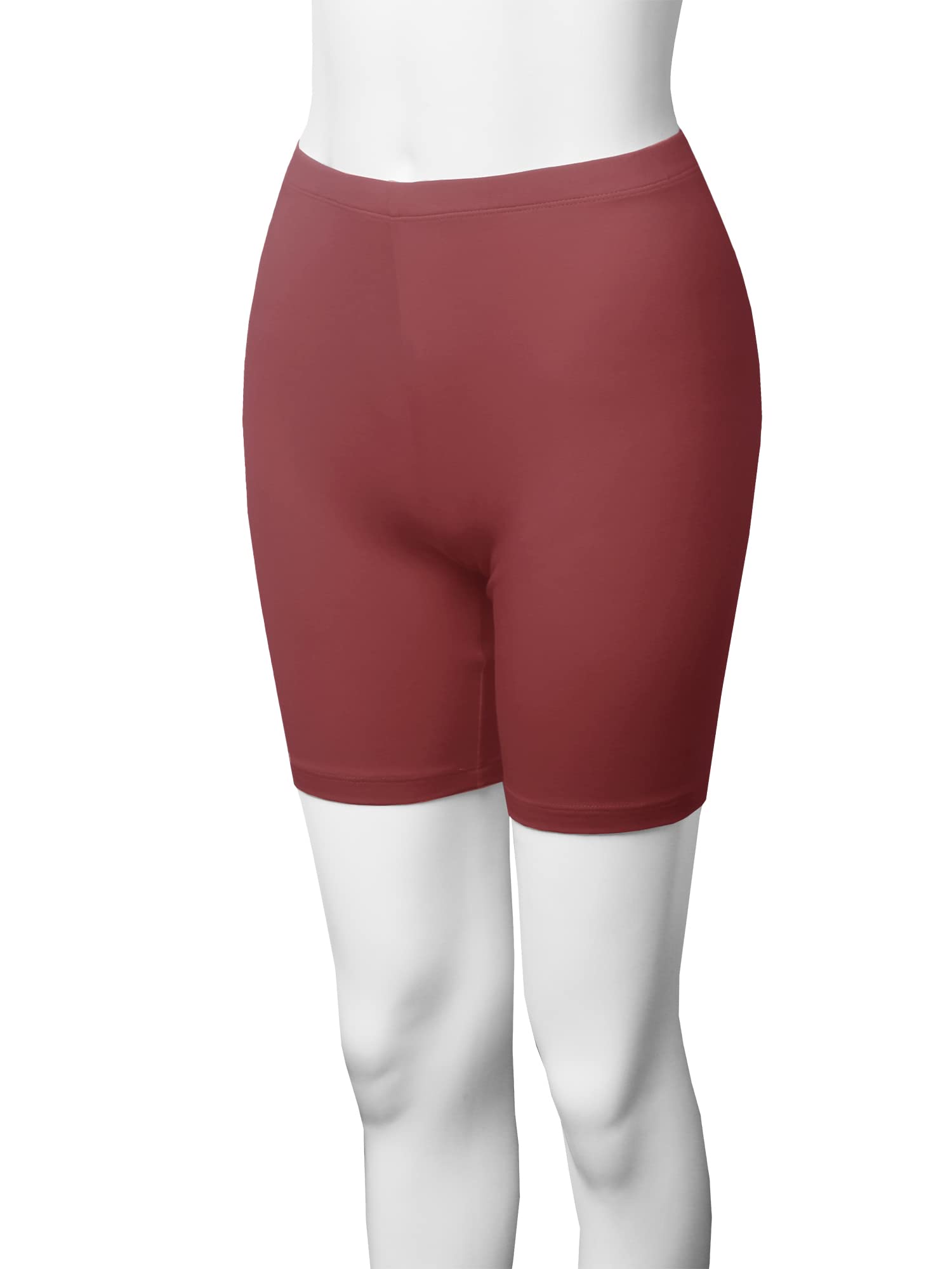 Emma Women's Essential Active Daily Cotton Mid Rise Biker Shorts - Comfortable Workout & Lounge Shorts for Yoga, Running, Gym, and Casual Wear