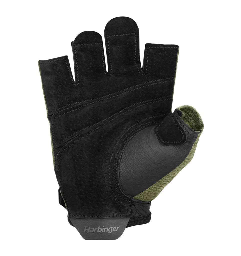 Harbinger Unisex Power Gloves 2.0 - Weightlifting & Cross Training Gloves for Gym, Workout & Fitness - Green