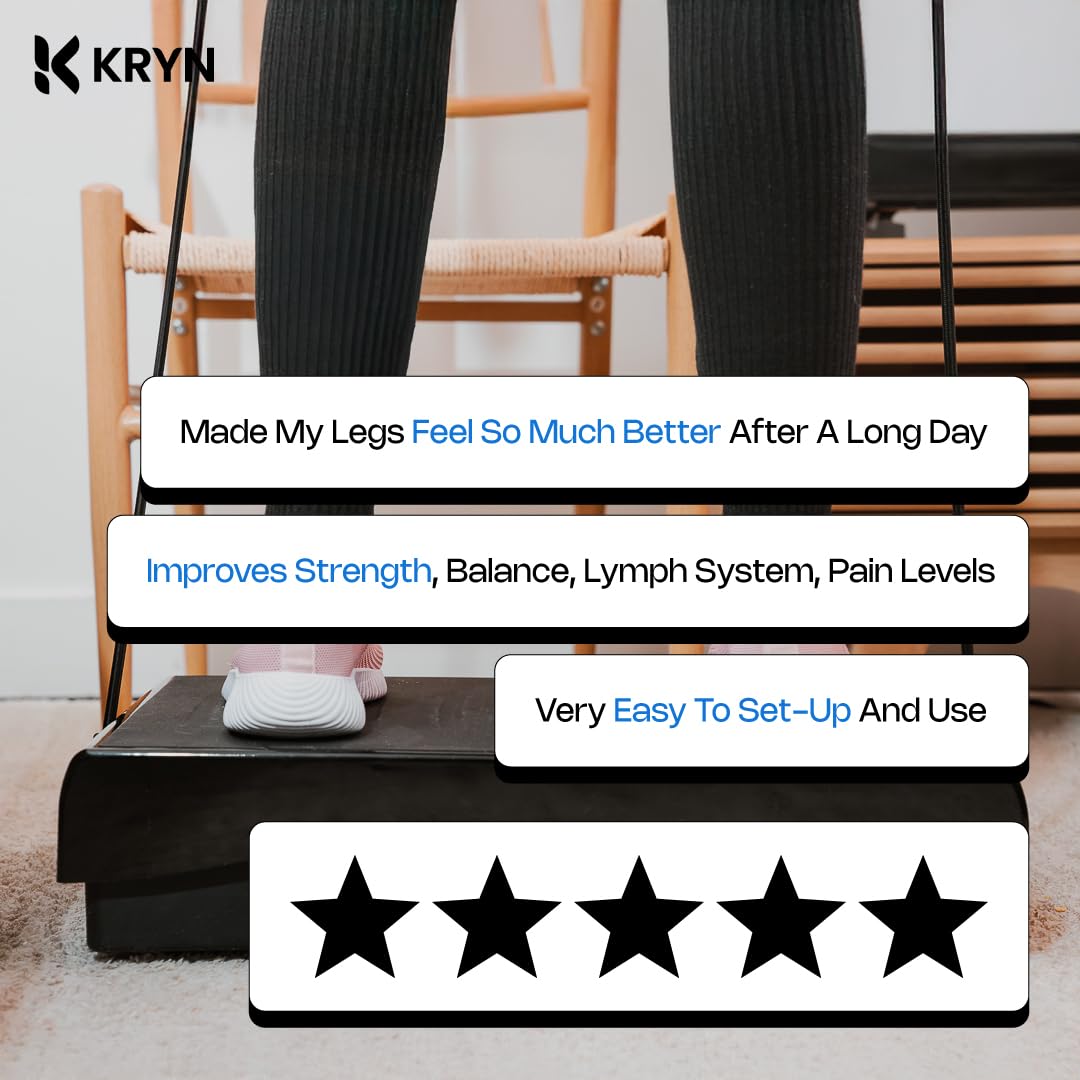 Kryn Vibration Plate Exercise Machine - Whole Body Workout Platform for Weight Loss & Home Fitness | Perfect for Home Gym, Physical Therapy & Muscle Recovery
