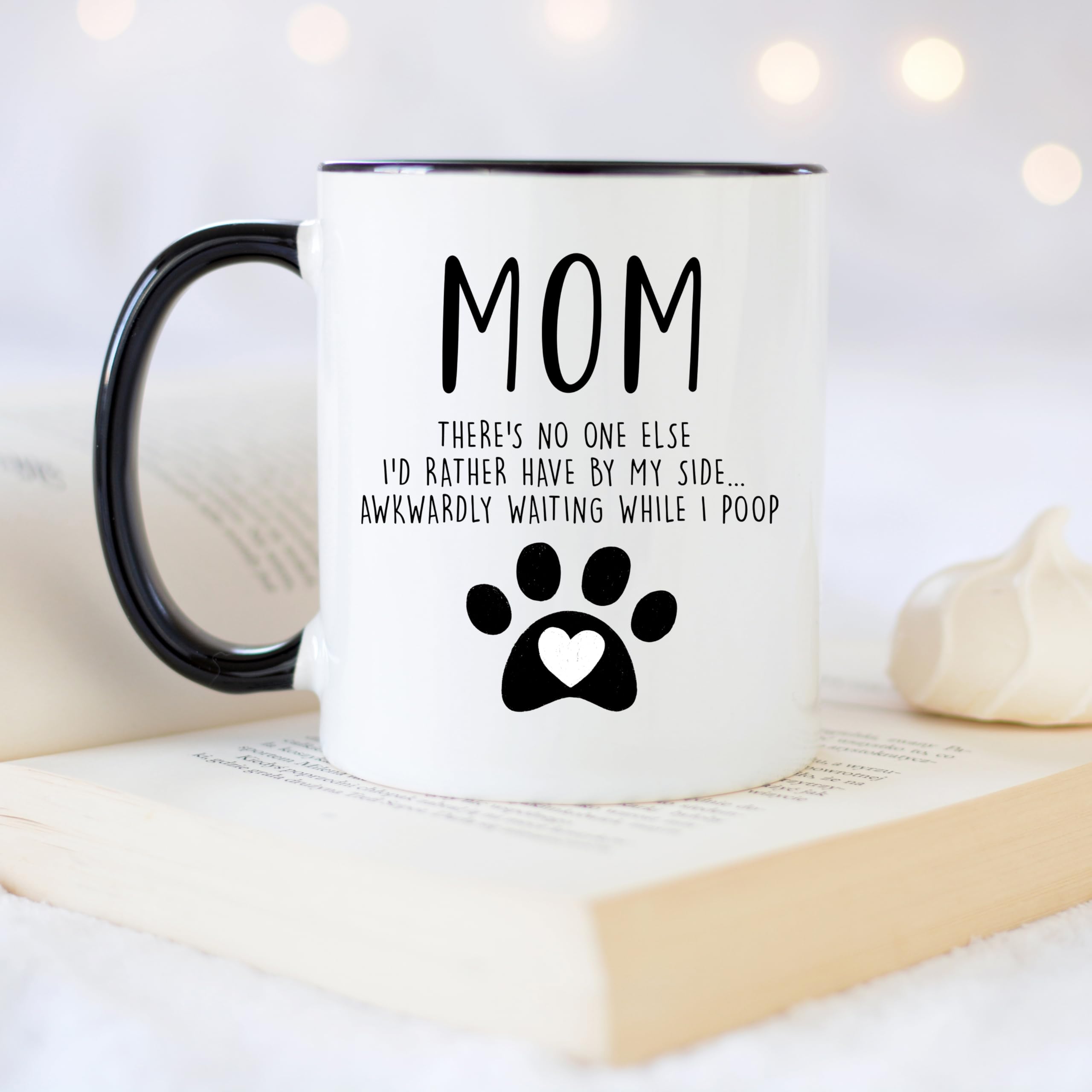 Best Dog Mom Ever Mug - 11oz Ceramic Coffee Cup with Black Handle for Dog Lovers - Perfect Gift for Women, Dog Owners & Pet Lovers - Ideal for Coffee, Tea & Hot Drinks at Home or Office