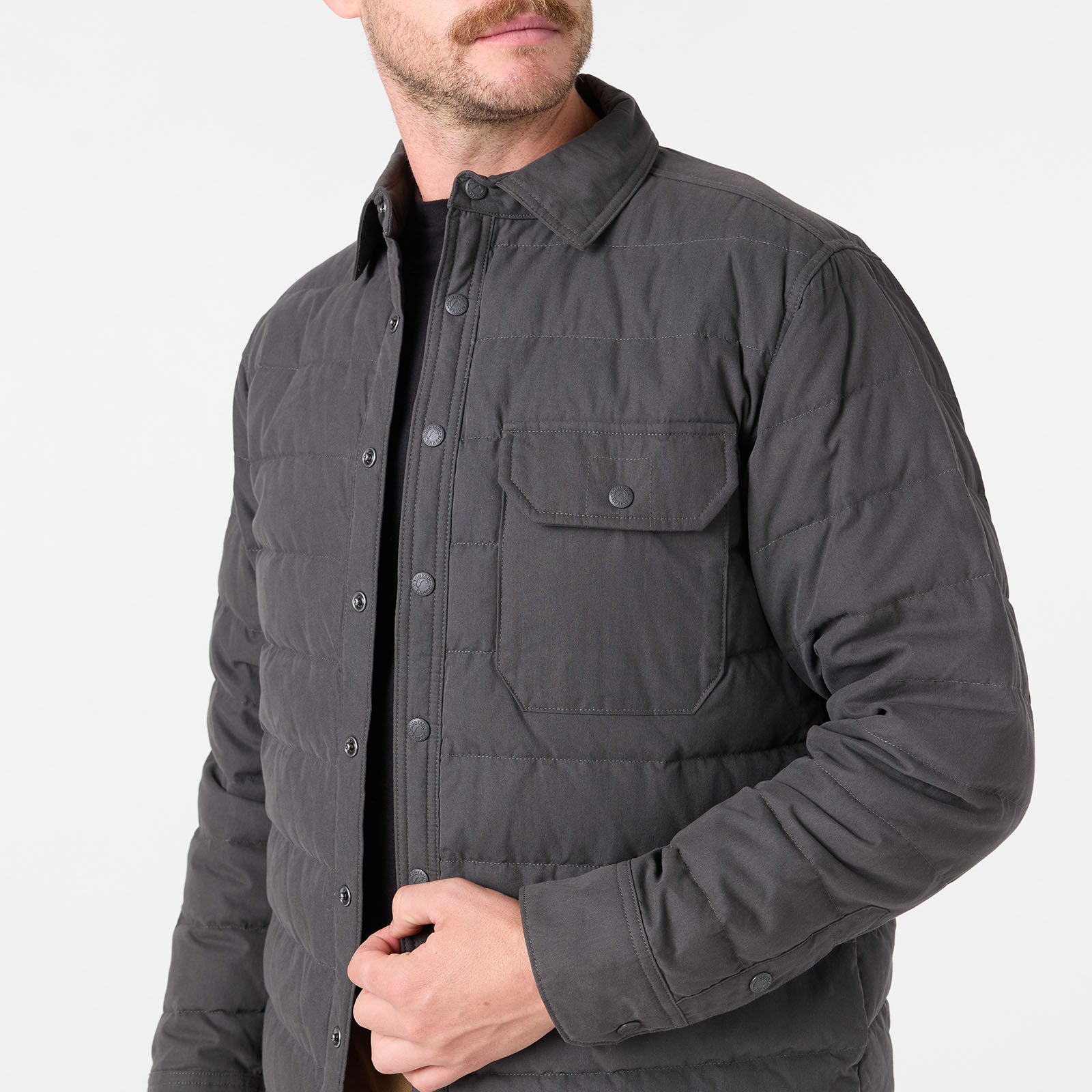 Pine Peak Down Shirt Jacket for Men - Lightweight Warm Puffer Coat for Outdoor Hiking, Camping & Winter Travel