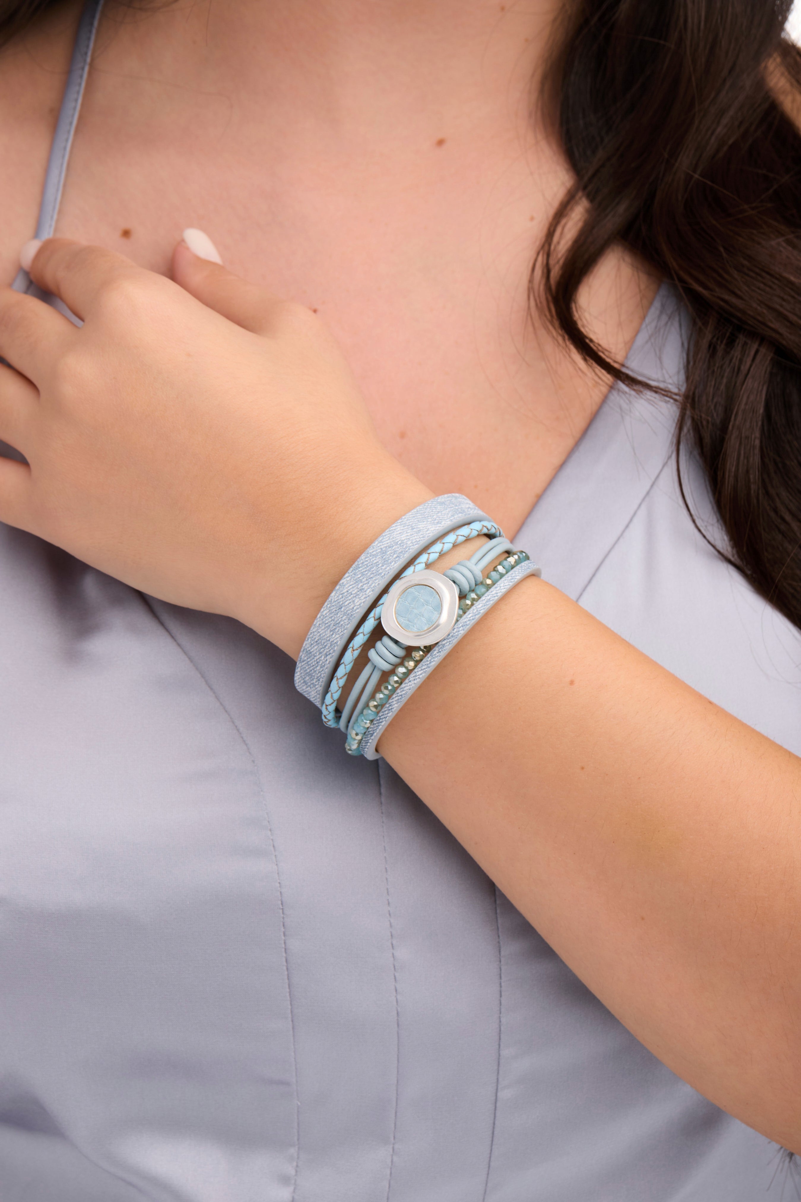 Ocean Multi Medallion Bracelet for Women - Elegant Boho Beach Jewelry - Perfect for Summer Vacations, Beach Parties, and Festivals