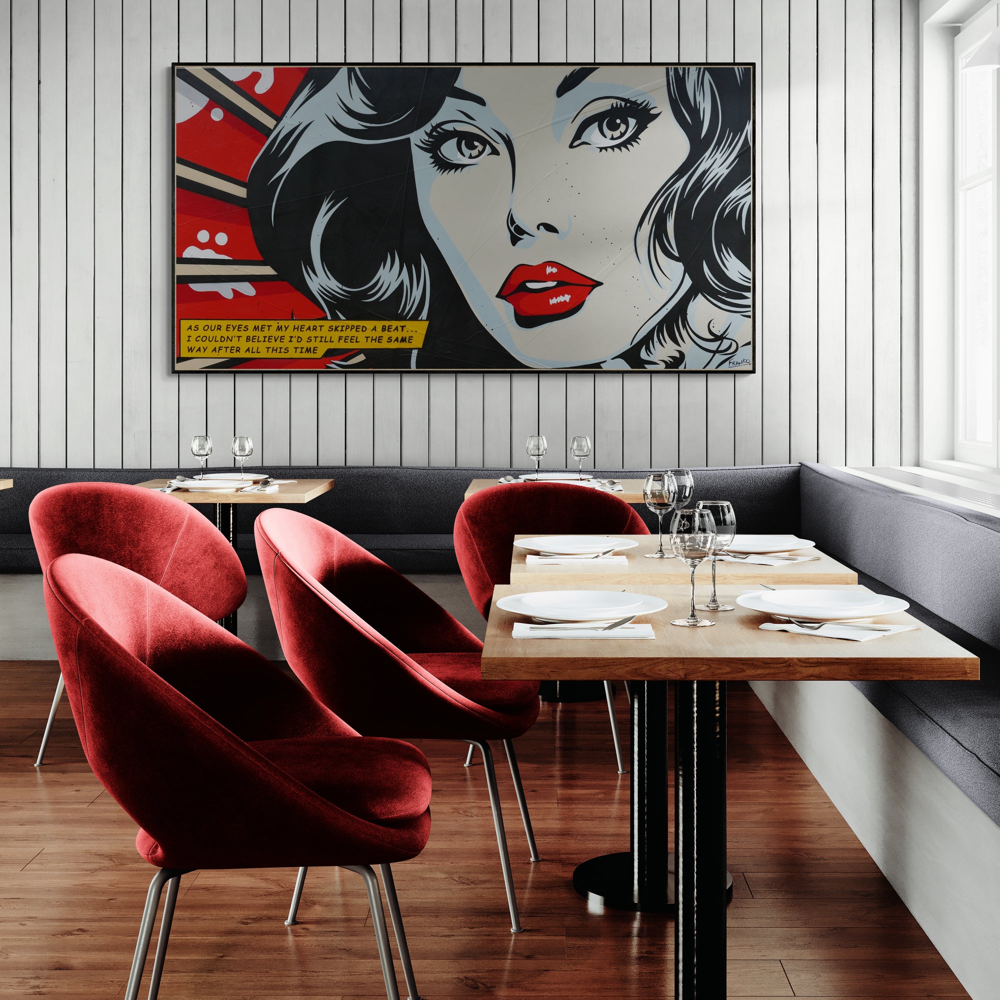 190cm x 100cm Classic Pop Art Canvas Painting - Large Wall Decor for Living Room, Bedroom & Office - Modern Home Artwork for Gifts & Interior Design