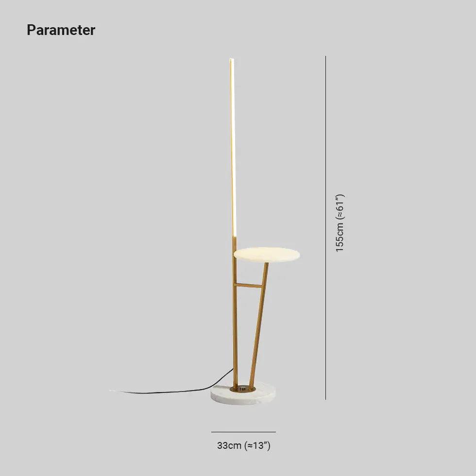 Slim Body Small Table Floor Lamp - Modern Minimalist Lighting for Living Room, Bedroom, or Office - Adjustable Brightness LED Desk Lamp for Reading, Working, and Relaxing